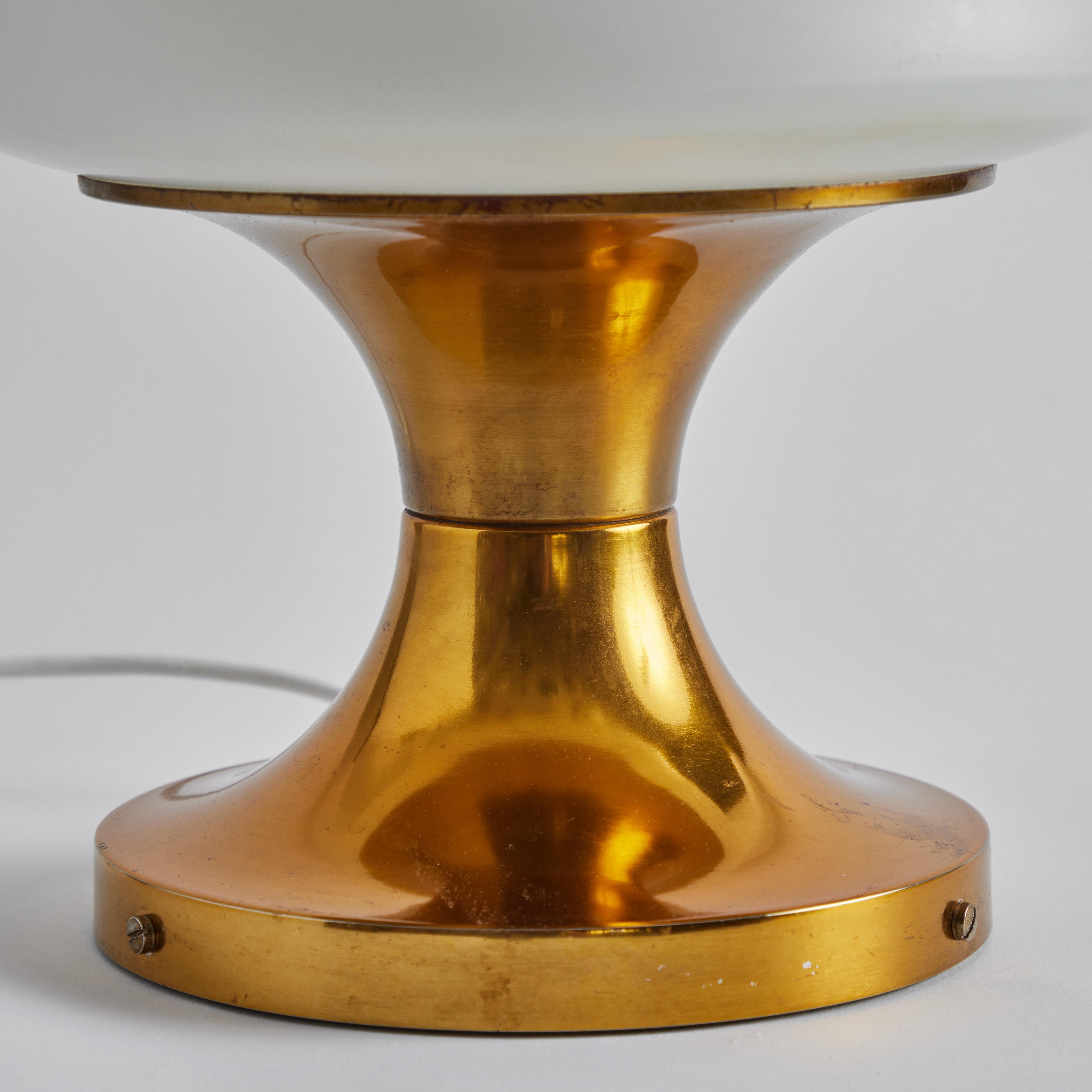 Rare 1970s Brass & Glass Table Lamp for AKA Elektrik, East Germany 5