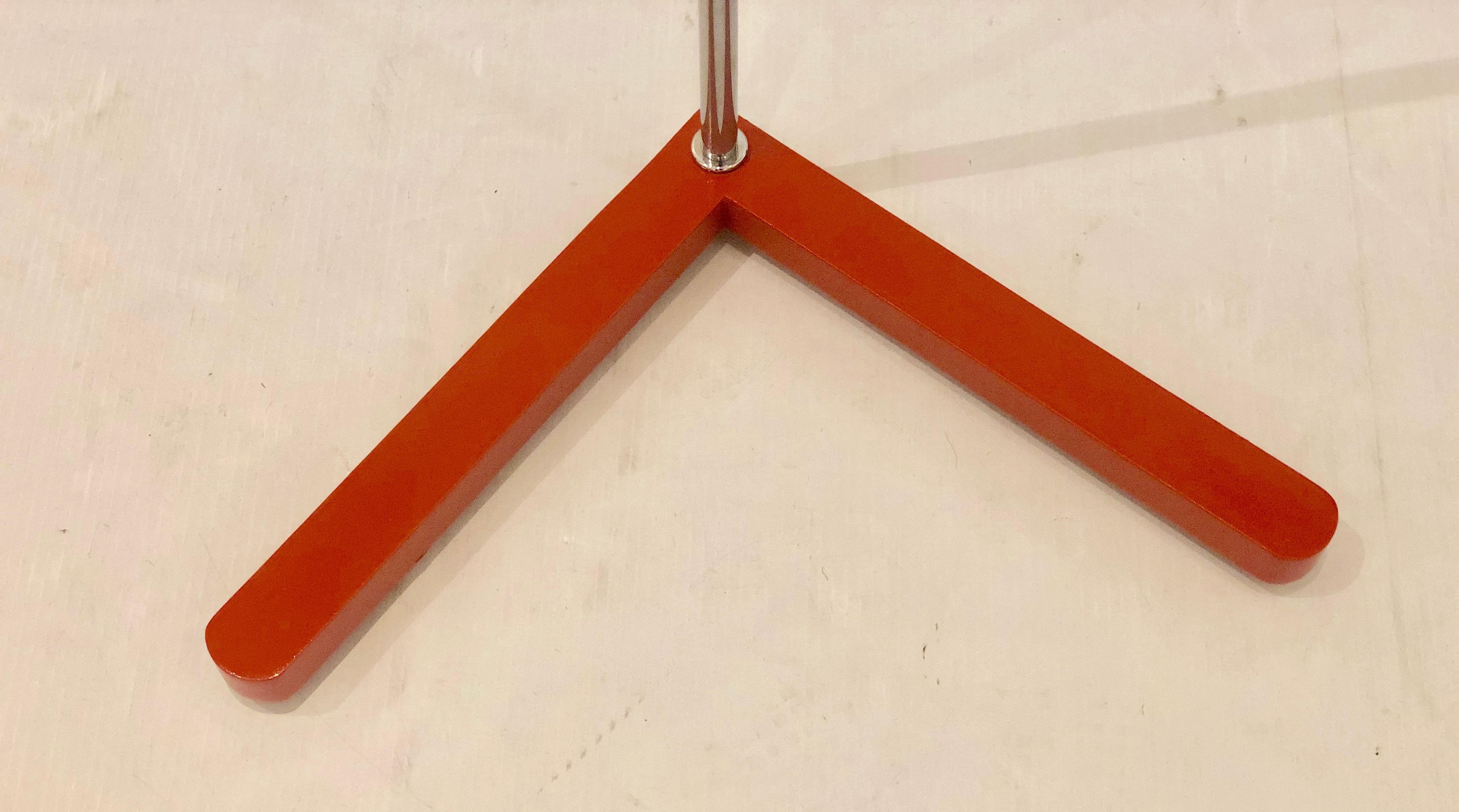 Post-Modern Rare 1970s Casella Floor Lamp in Orange and Chrome