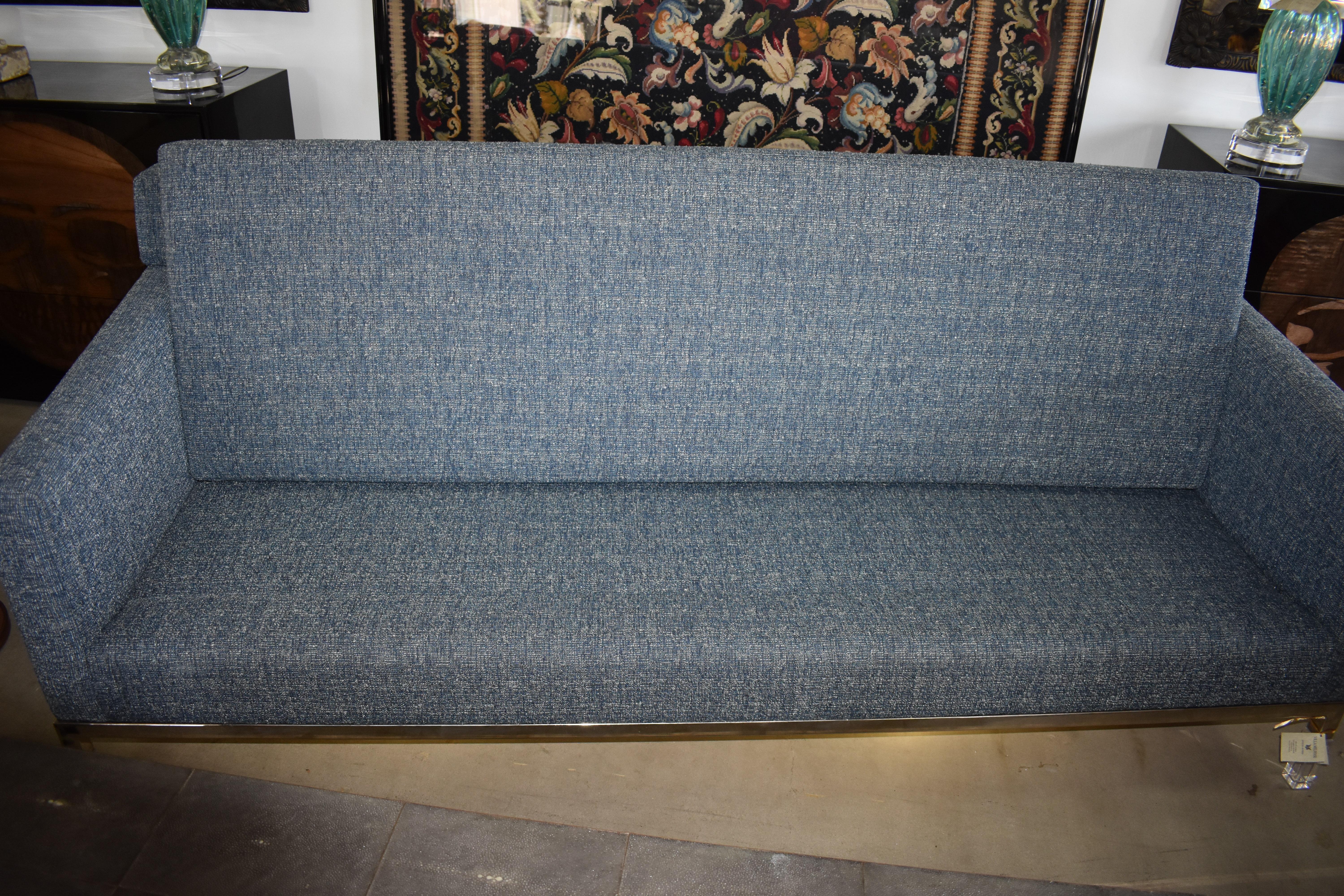 Rare 1970s Charles Hollis Jones Lucite Sofa Signed For Sale 1