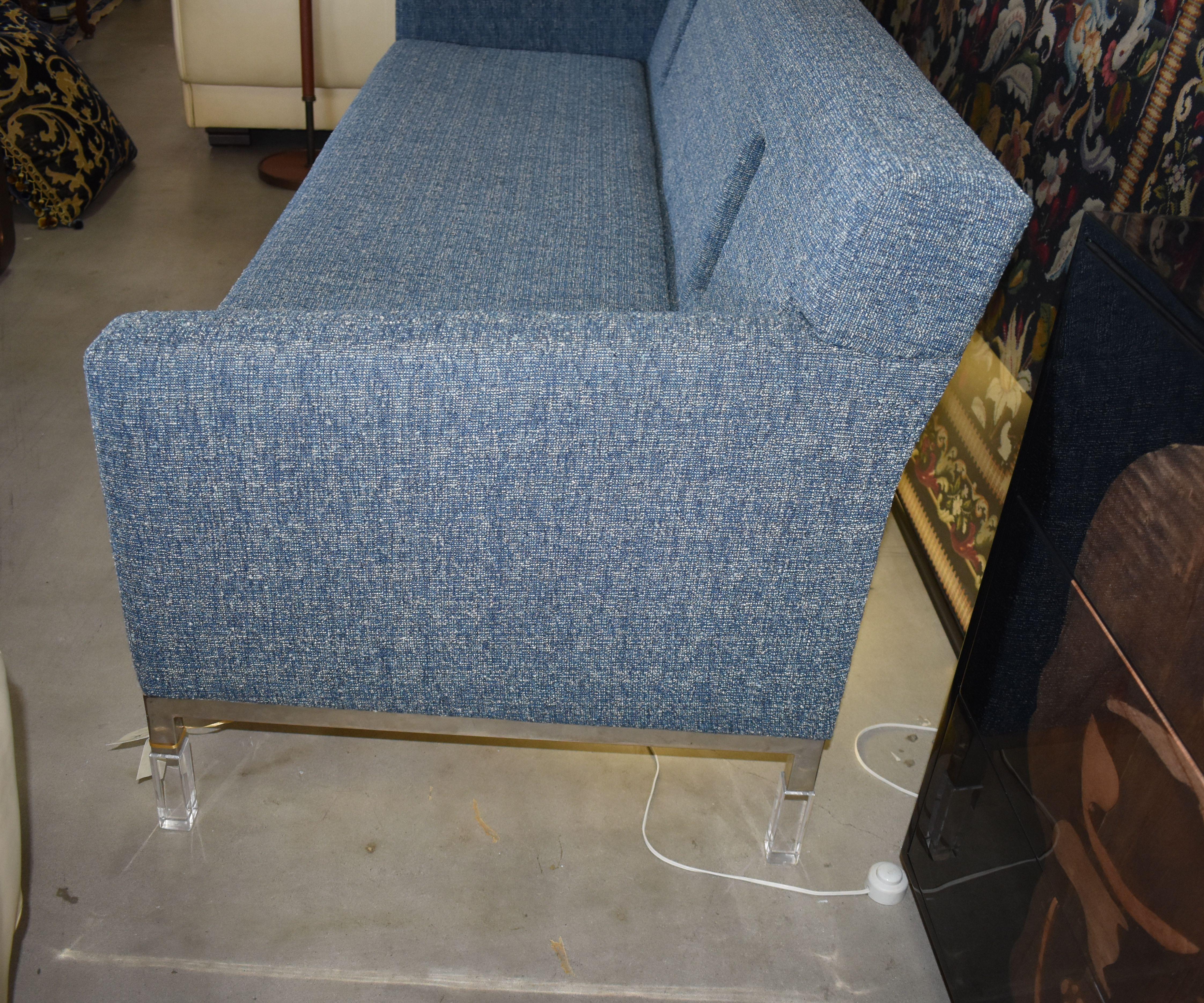 Mid-Century Modern Rare 1970s Charles Hollis Jones Lucite Sofa Signed For Sale