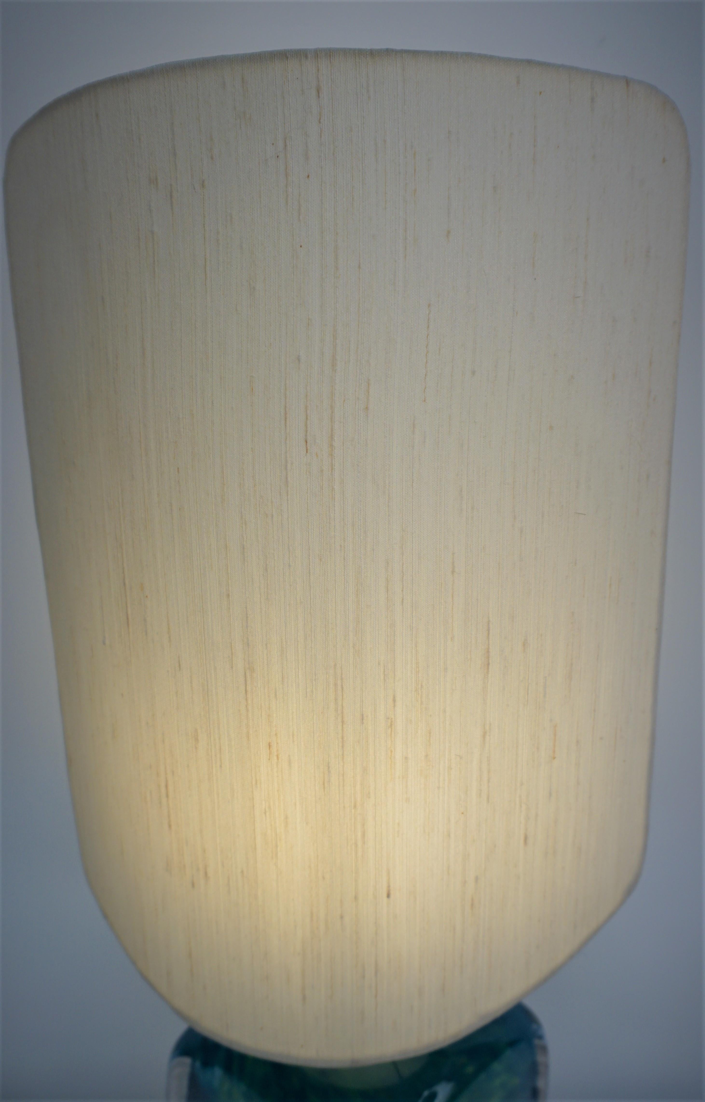 Modern Rare 1970s Crystal Table Lamp by Daum