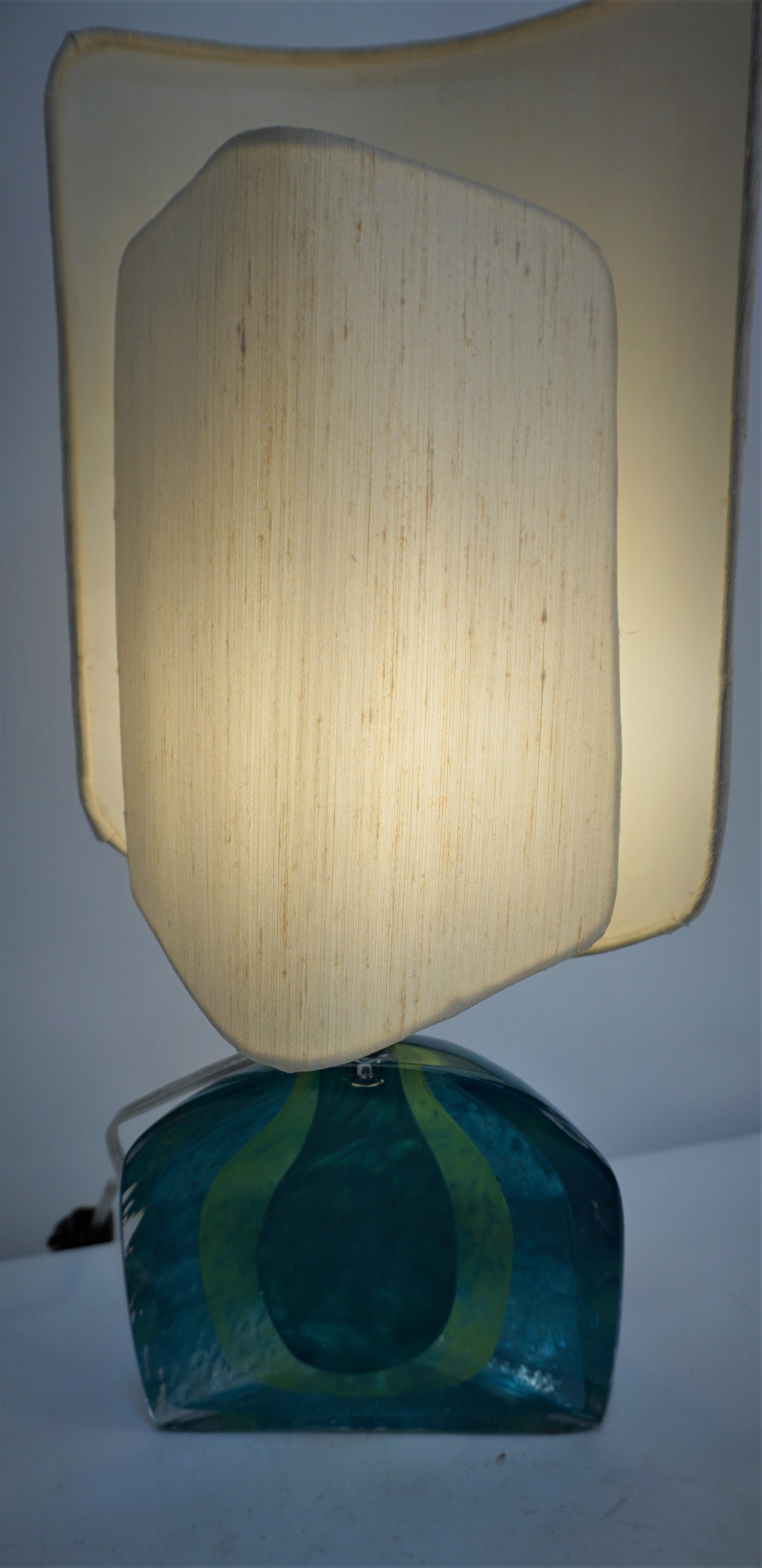 Rare 1970s Crystal Table Lamp by Daum In Good Condition In Fairfax, VA