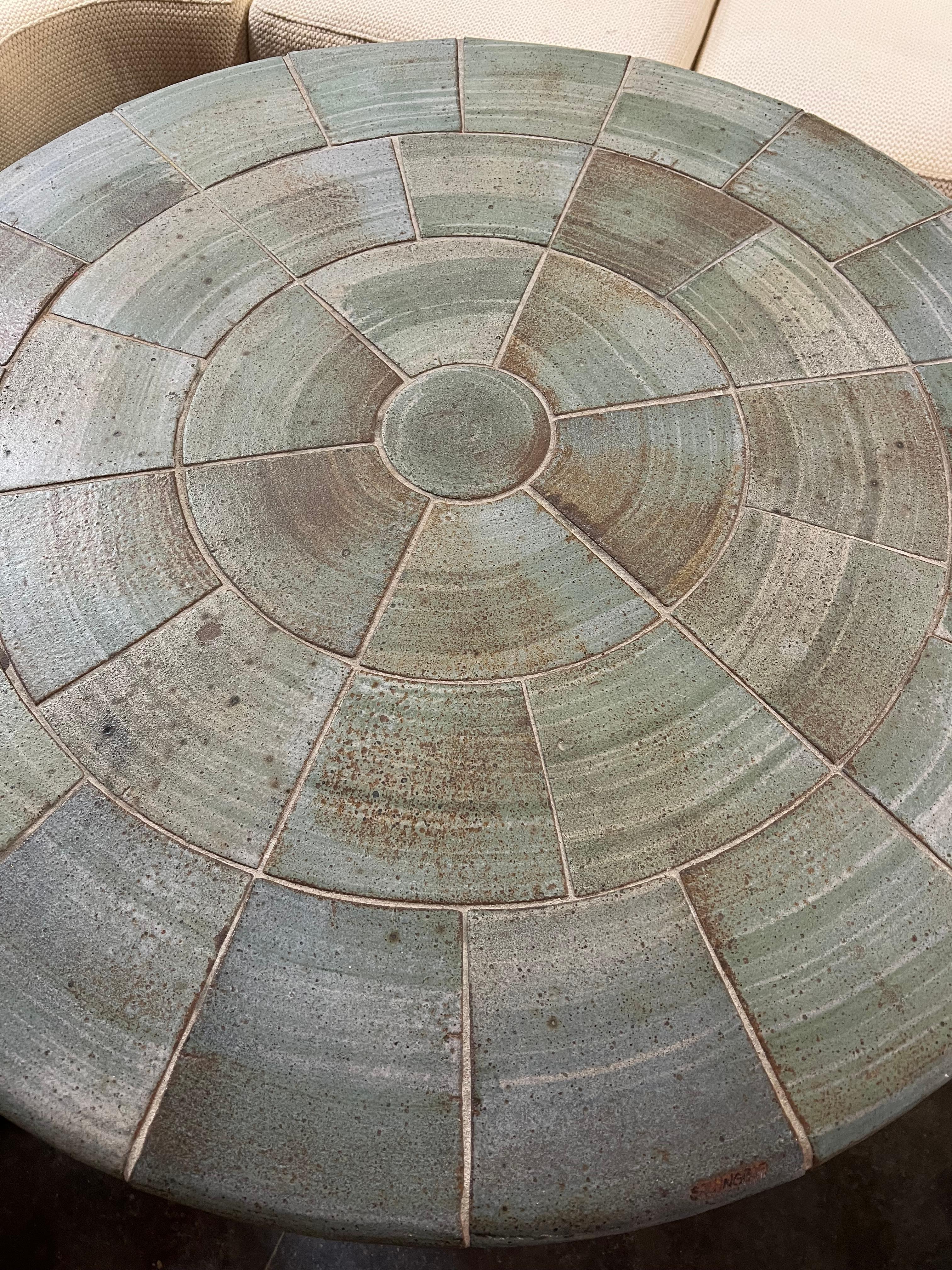 Postmoderne Rare table en grès danoise des années 1970 par Sallingbroe en vente