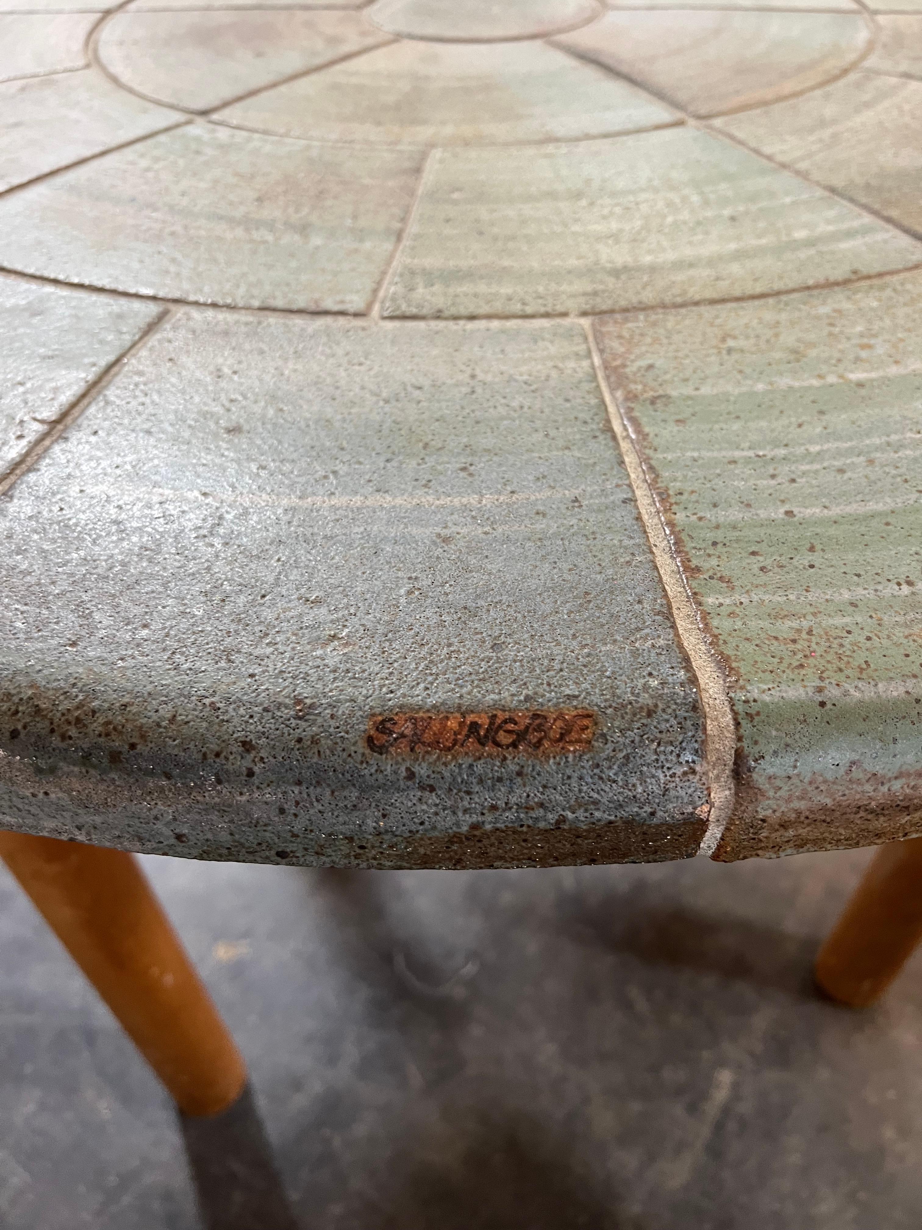 Danois Rare table en grès danoise des années 1970 par Sallingbroe en vente