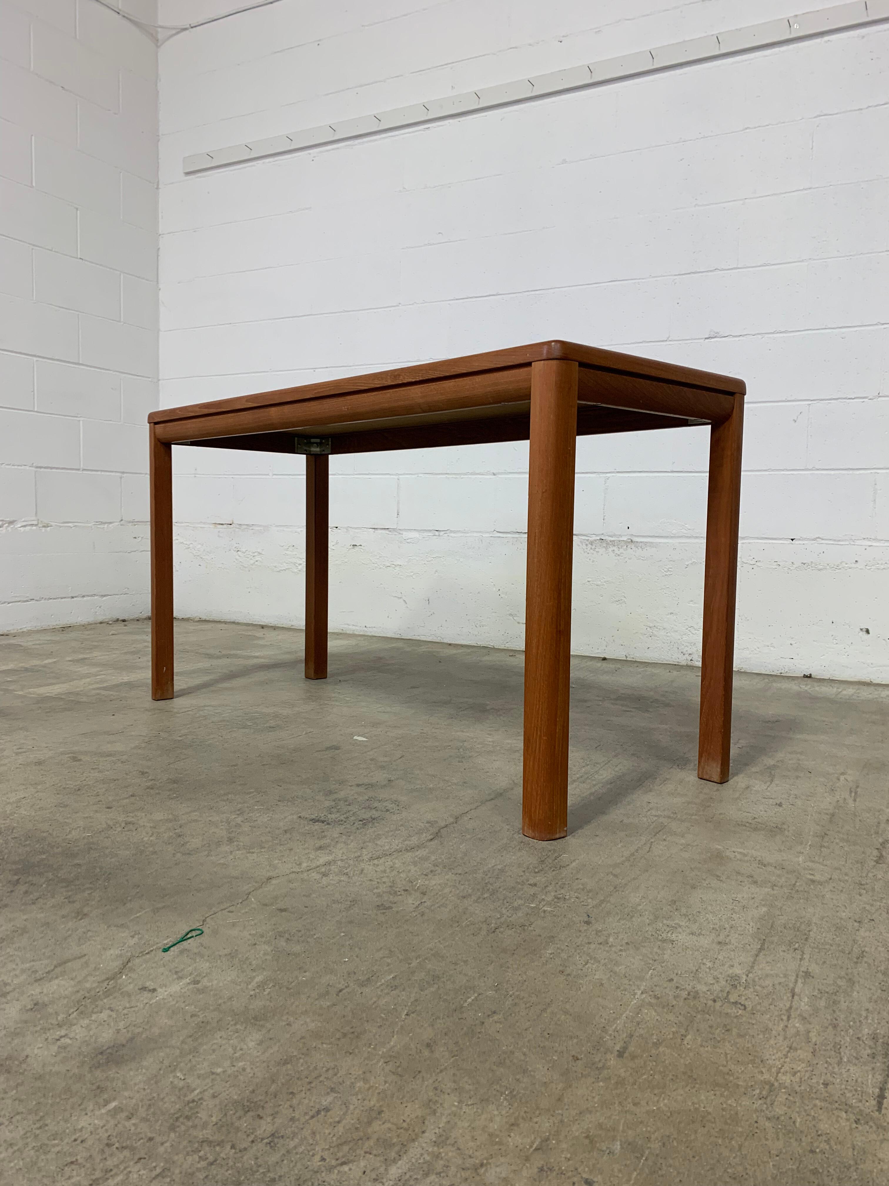 Rare 1970s Danish Teak Console Table with One-of-a-Kind Abstract Tile Inset For Sale 6