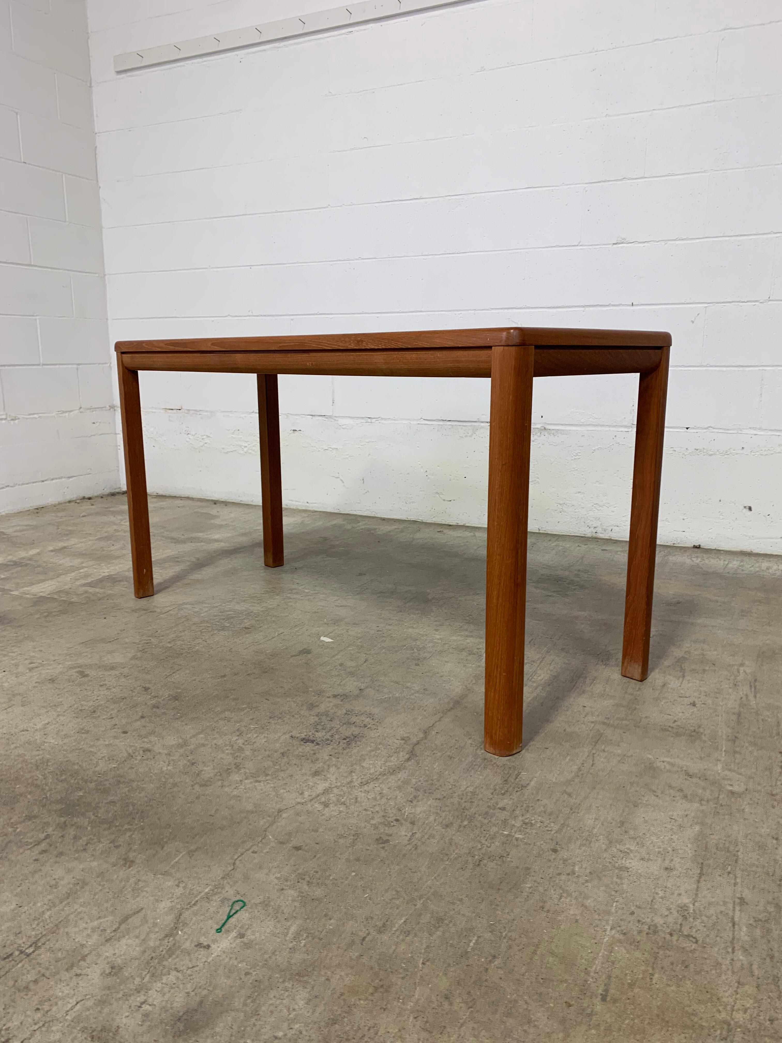 Mid-Century Modern Rare 1970s Danish Teak Console Table with One-of-a-Kind Abstract Tile Inset For Sale