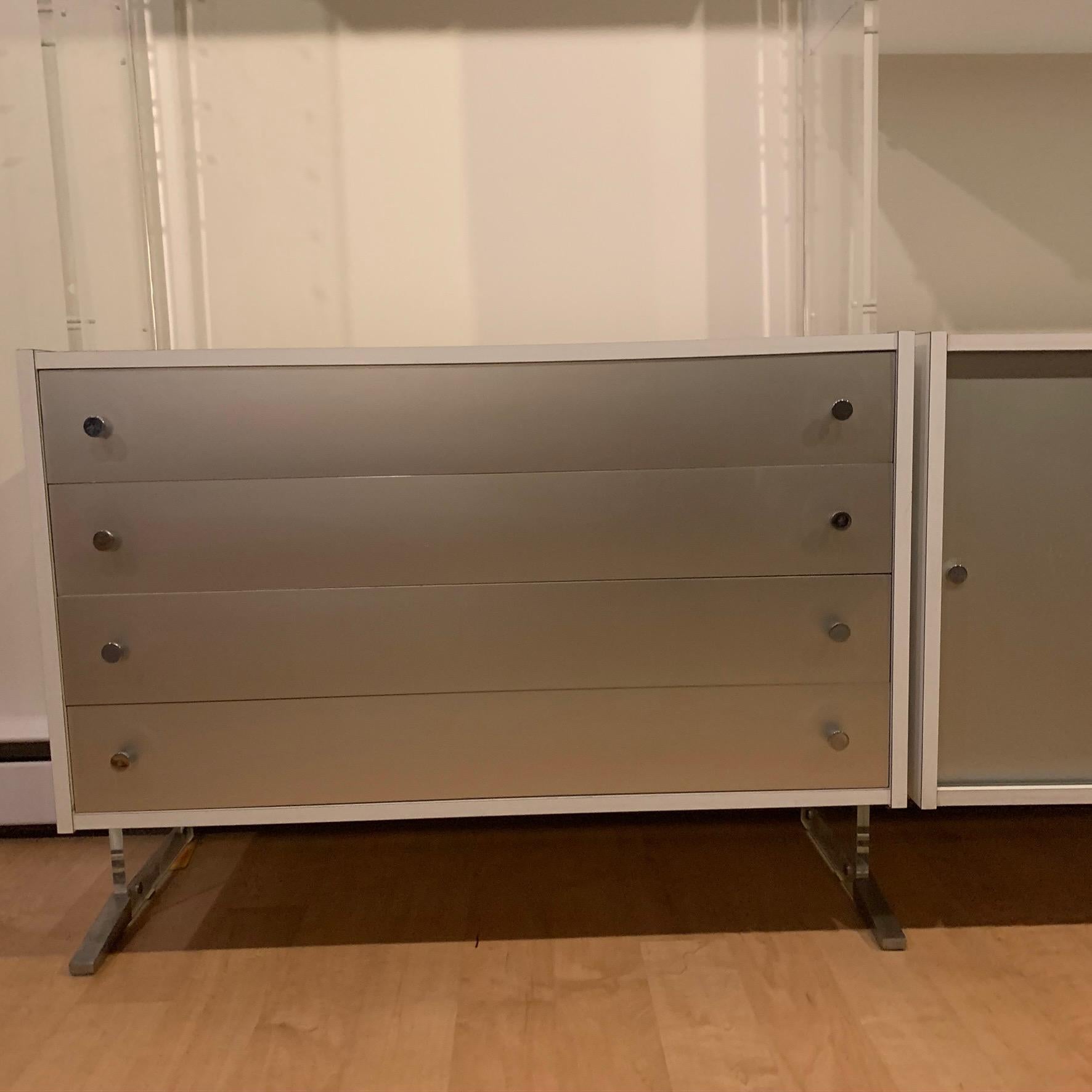 Rare 1970s Futuristic Poul Norreklit for Georg Petersens Danish Wall Unit 8