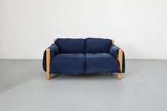 Rare 1970's "Gamba di Legno" Sofa by Enzo Mari for Driade, Wooden Frame