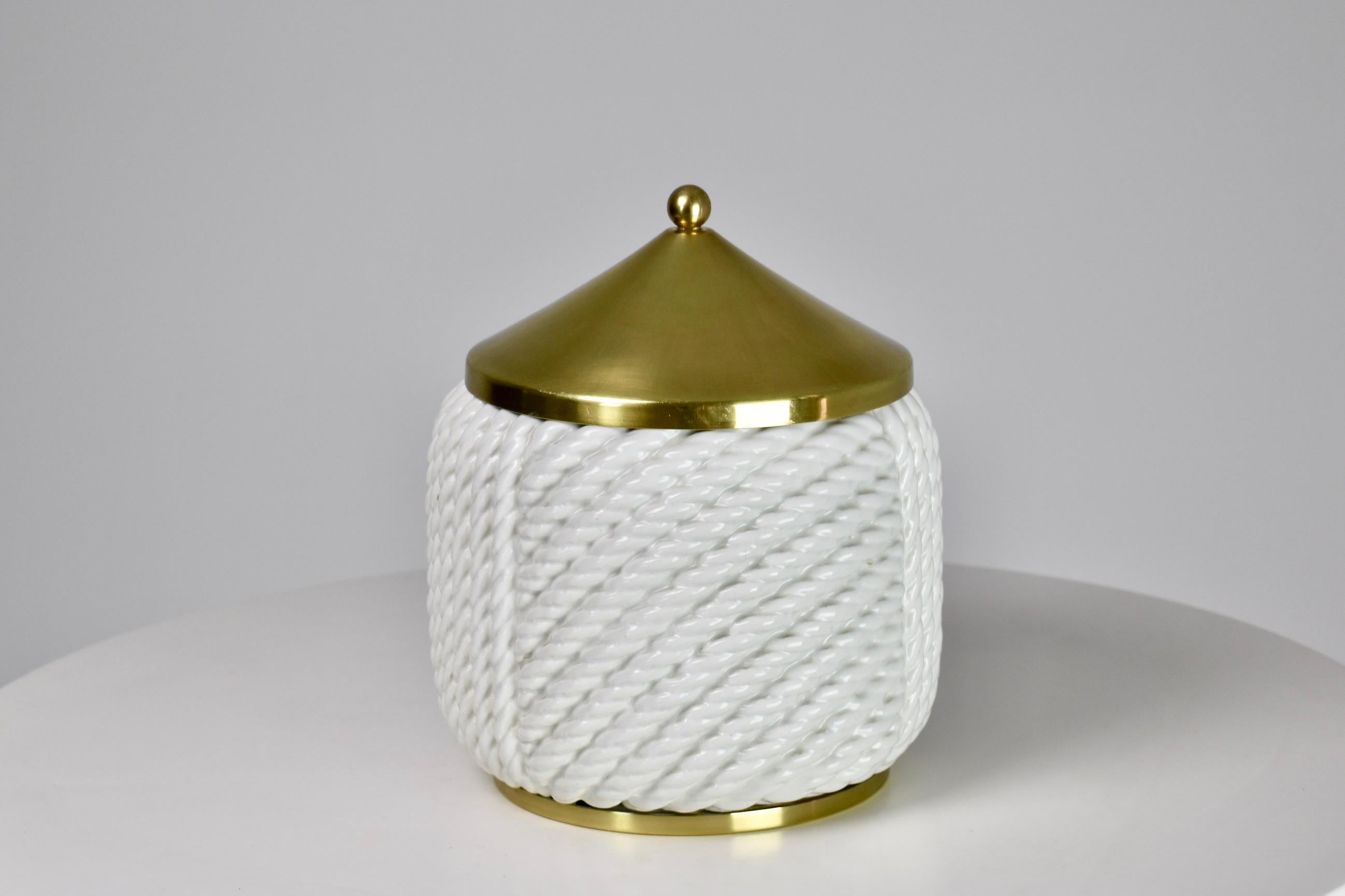 Brass Rare 1970's Italian Ice Bucket by Tommaso Barbi For Sale