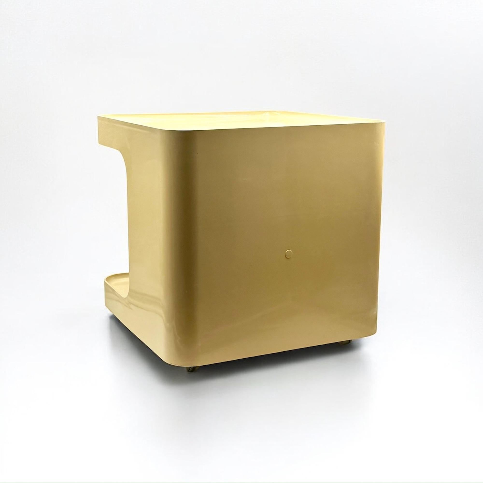 Rare 1970s Longato 'Game' Bar Cart / Side Table Off White By Marcello Siard 2