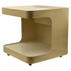 Rare 1970s Longato 'Game' Bar Cart / Side Table Off White By Marcello Siard