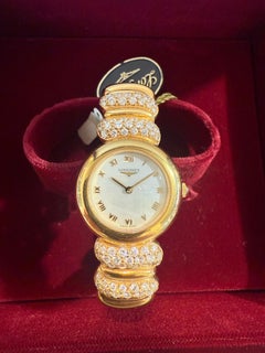 Rare 1970s Longines 18KT Yellow Gold and Diamonds Ladies' Watch