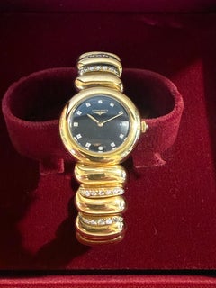 Rare 1970s Longines 18KT Yellow Gold and Diamonds Ladies' Watch