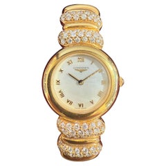 Rare 1970s Longines 18KT Yellow Gold and Diamonds Ladies' Watch