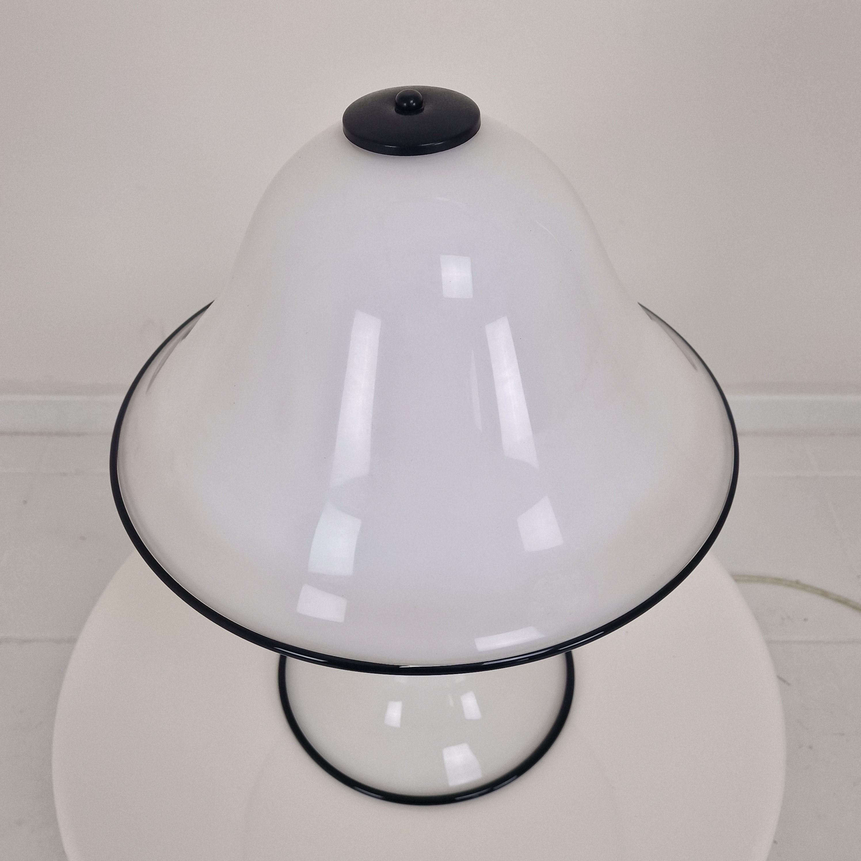 Rara lámpara seta de Murano de los años 70 - Vidrio soplado a mano con luz blanca difusa en venta 2