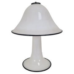 Rara lámpara seta de Murano de los años 70 - Vidrio soplado a mano con luz blanca difusa