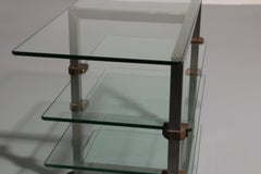 Rara mesa auxiliar con ruedas Peter Ghyzcy de los años 70