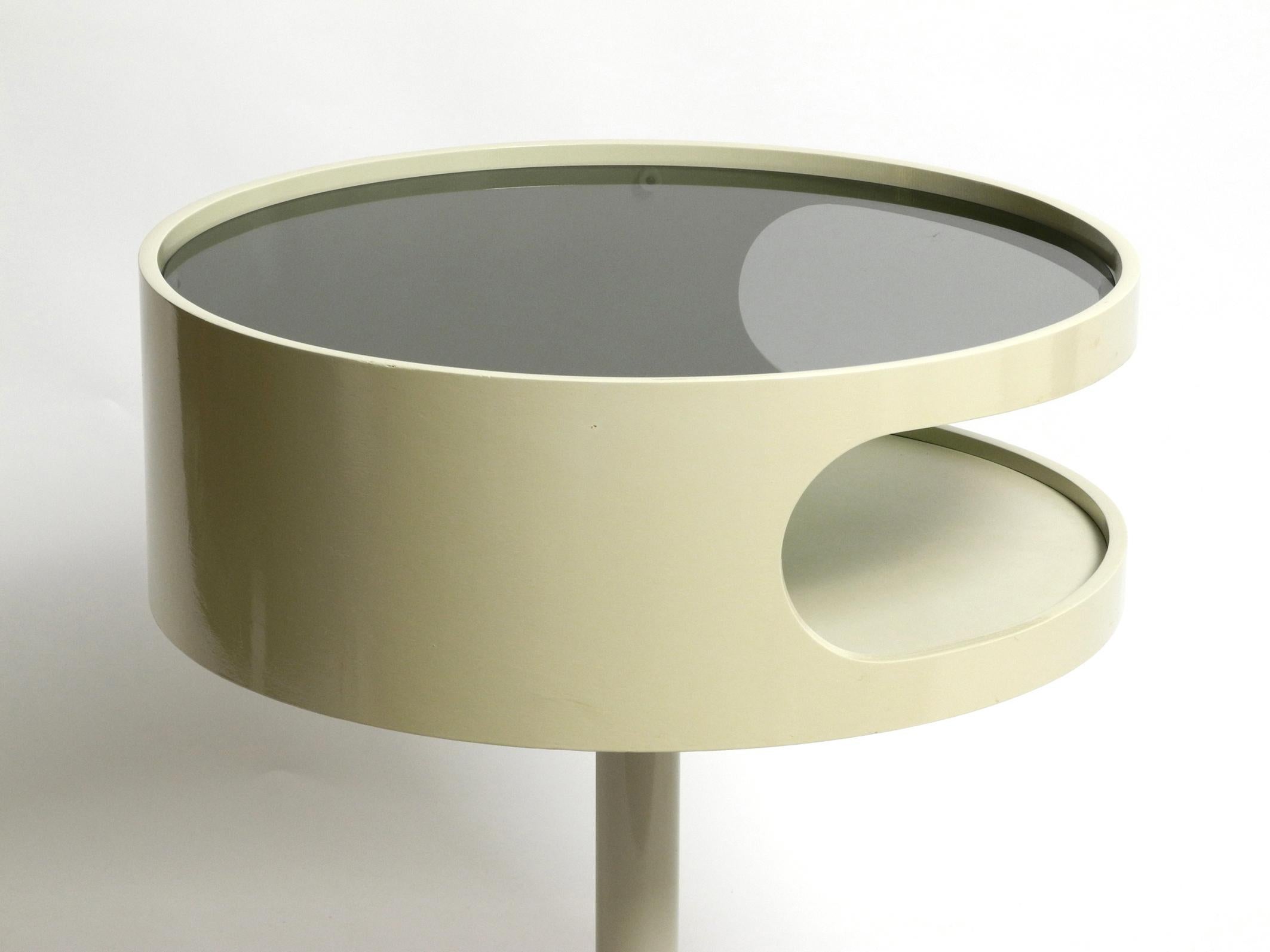 Rare 1970s Side Table in Space Age Design with Smoked Glass Top by OPAL Möbel 9