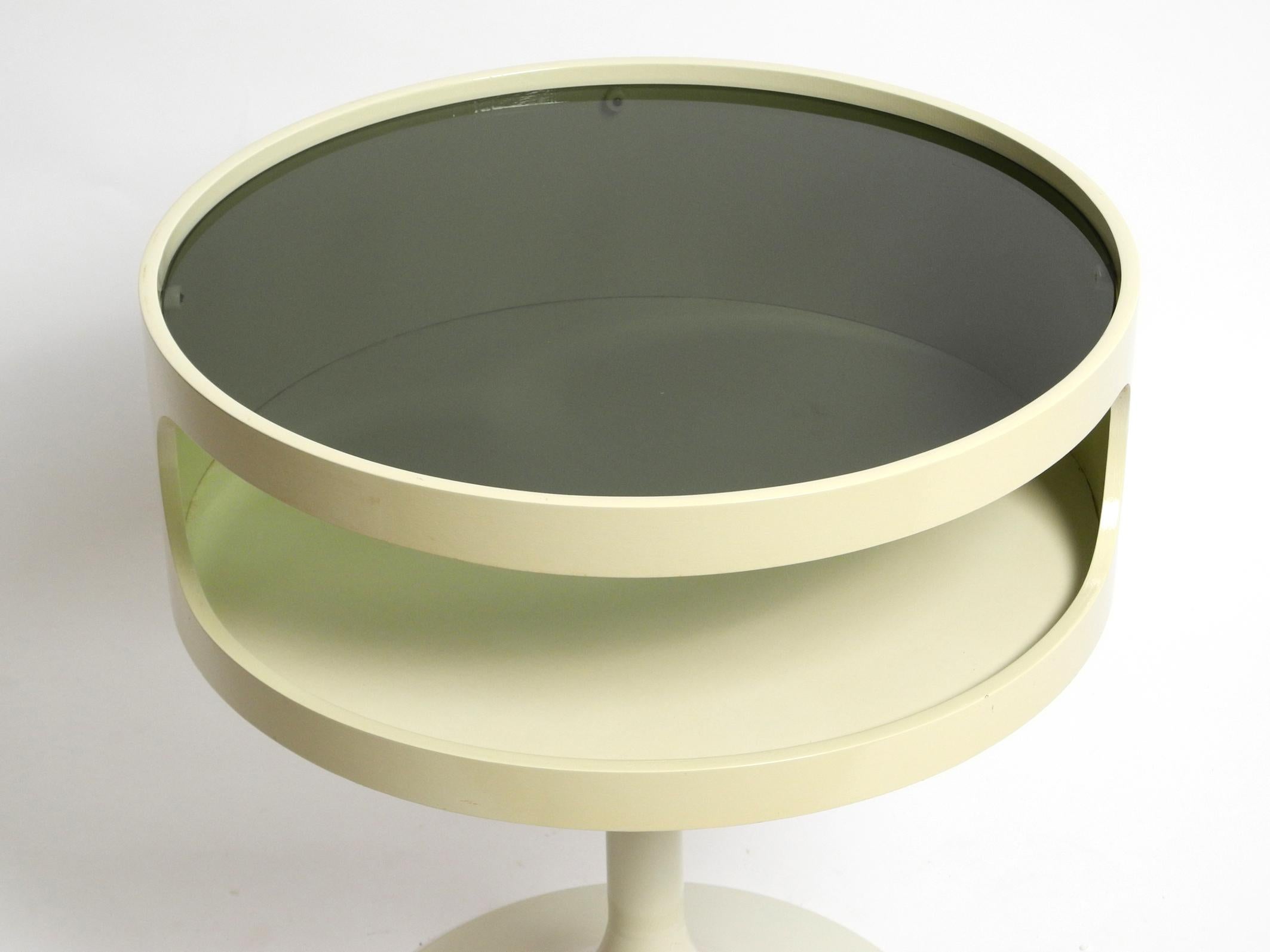 Rare 1970s Side Table in Space Age Design with Smoked Glass Top by OPAL Möbel 10