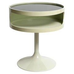 Rare 1970s Side Table in Space Age Design with Smoked Glass Top by OPAL Möbel