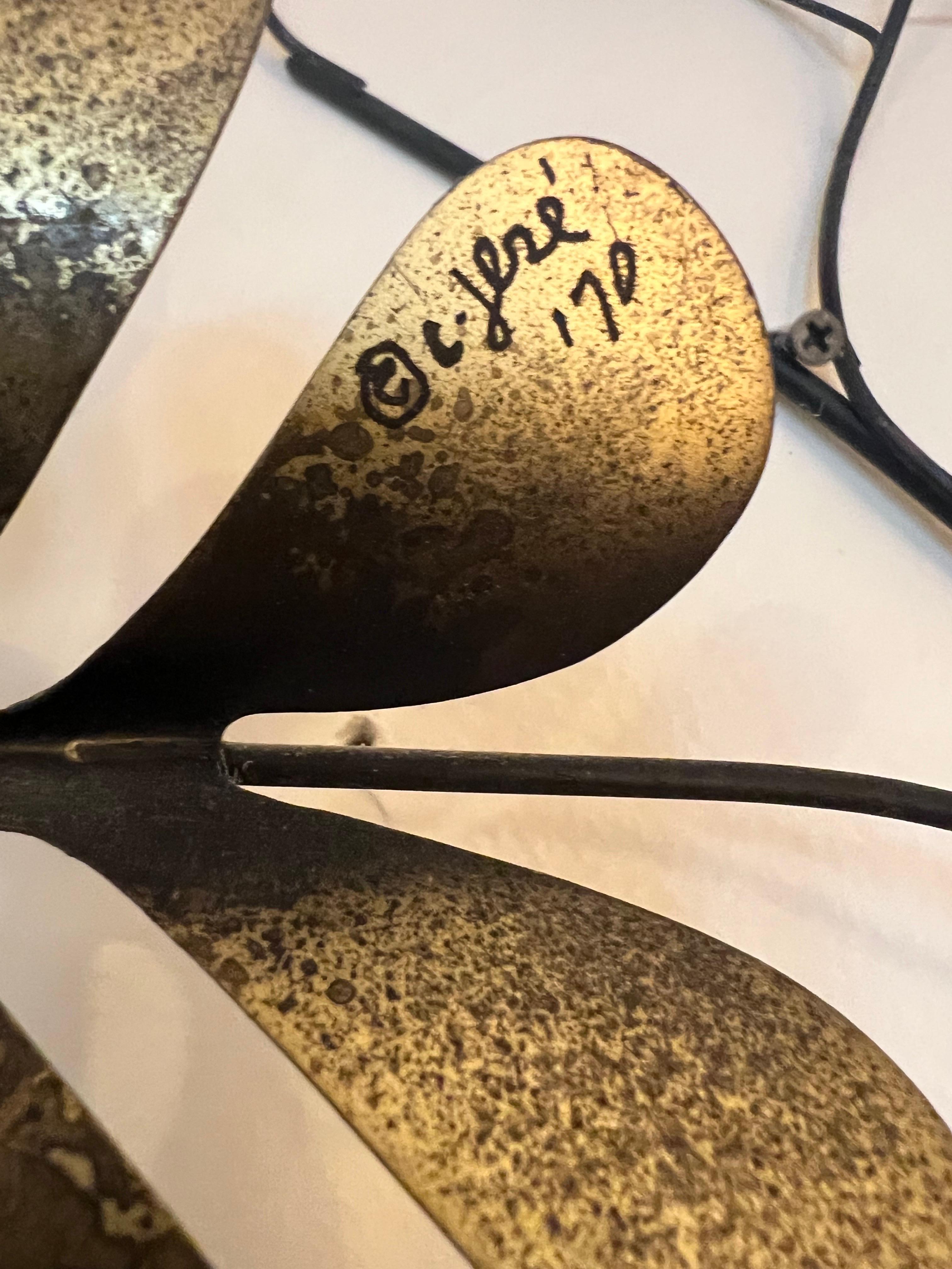 Raros años 70  Escultura de pared de rama de árbol firmada por Curtis Jere en venta 13