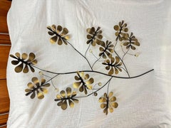 Rare 1970's  Signed Curtis Jere Wall Sculpture of Tree Branch