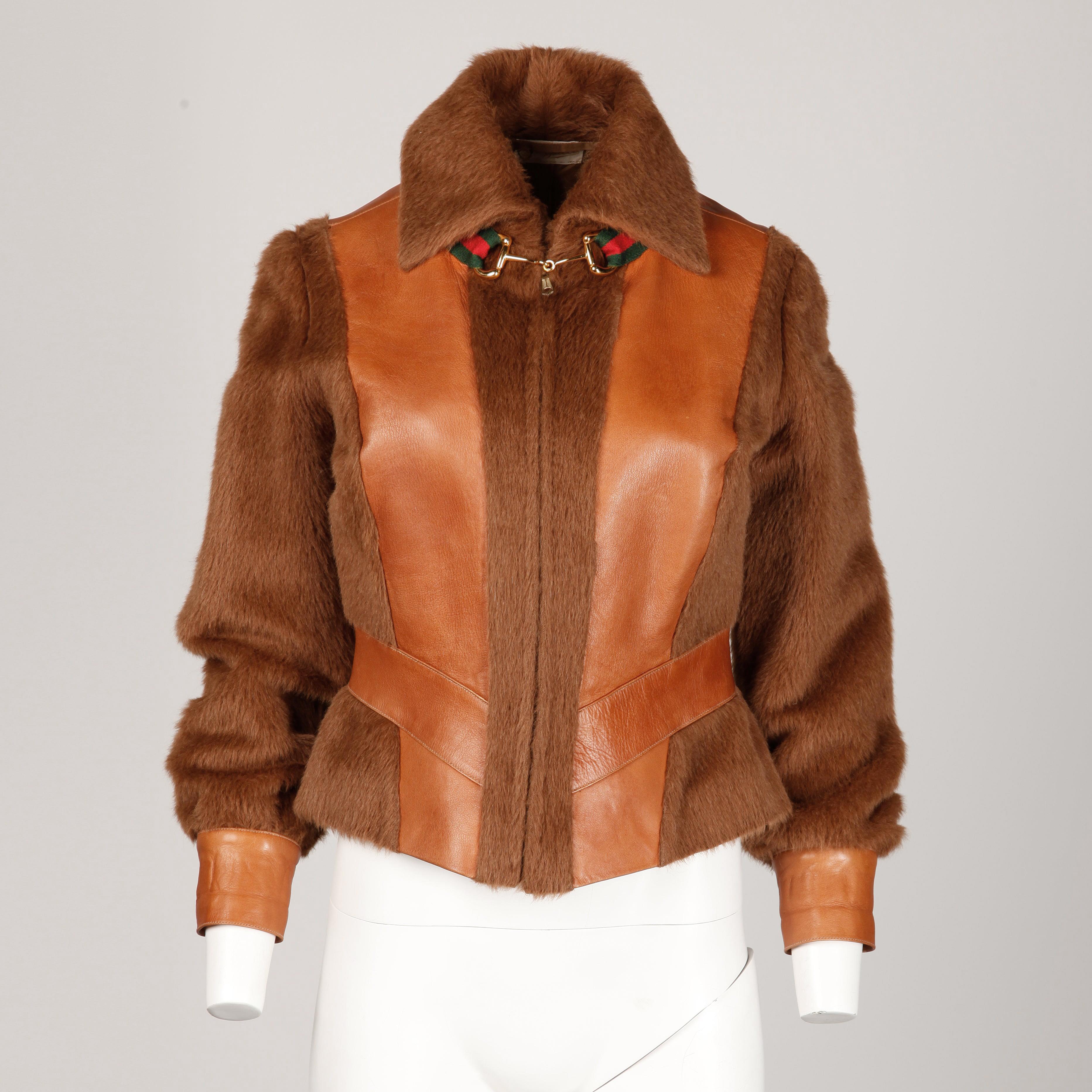 vintage gucci leather jacket