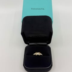Rare 1970's Vintage Tiffany & Co Diamond 18k Yellow Gold Signature X Cross Ring