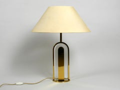 Rare Extra Large Brass Glass Table Lamp from Vereinigte Werkstätten Collection