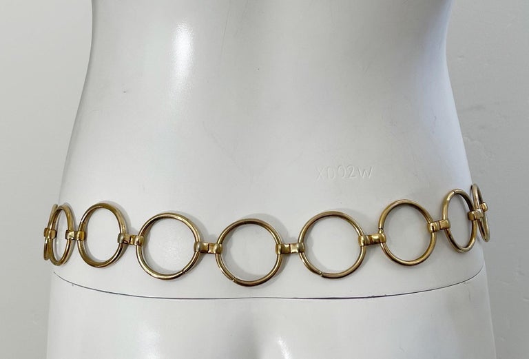 Rare 1970s Yves Saint Laurent Veruschka Gold Disco 70s Ring  display picture 1