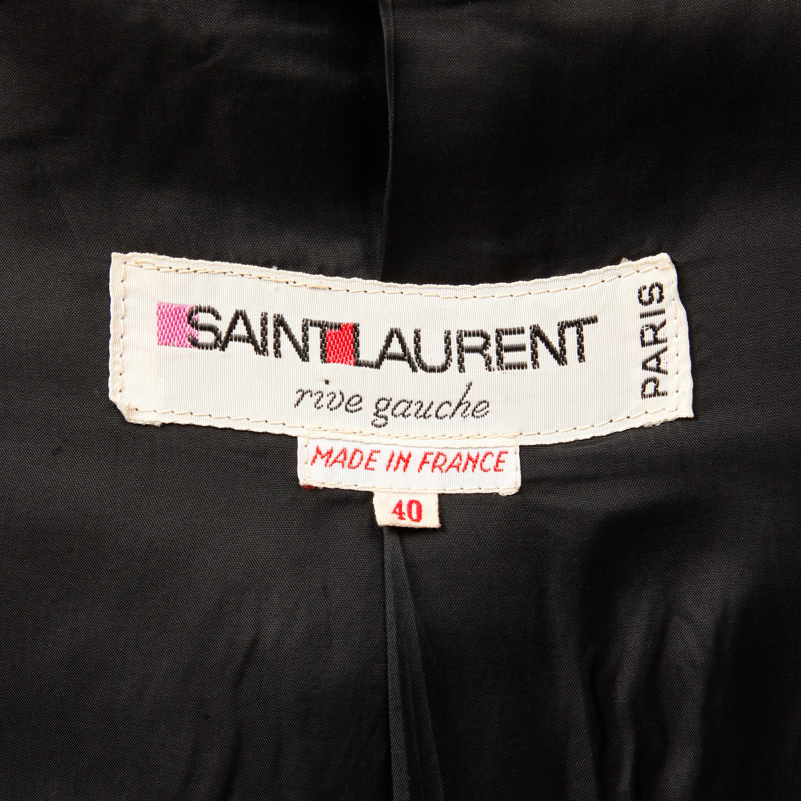 Rare 1970s Yves Saint Laurent YSL Vintage Long Black Wool Maxi Vest or ...