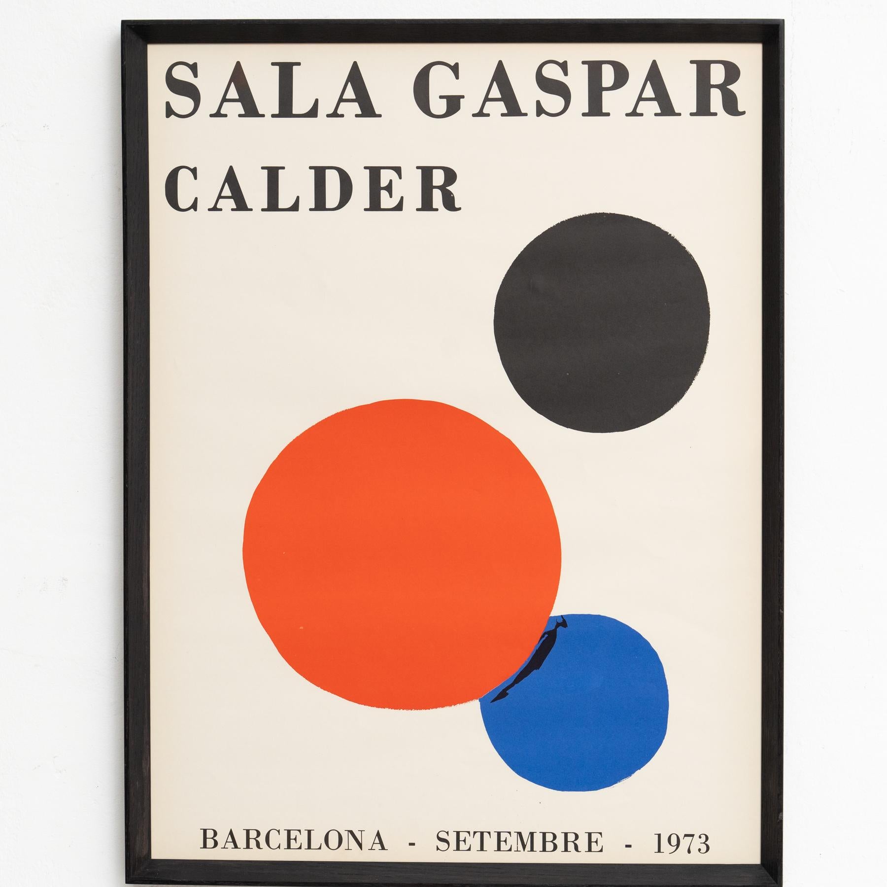 Mid-Century Modern Rare 1973 Alexander Calder Exhibition Poster – Sala Gaspar, Barcelona For Sale