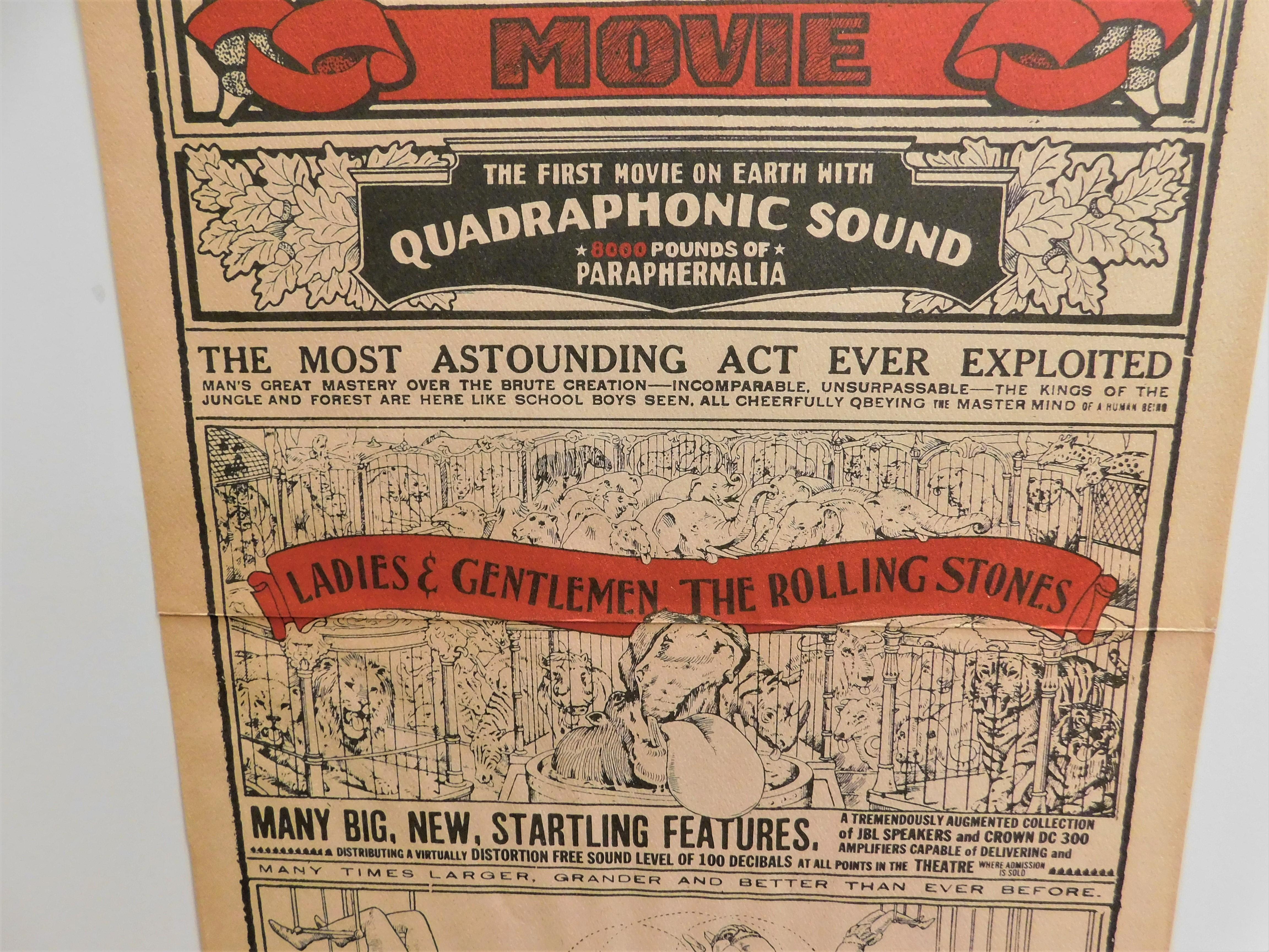 Rare 1974 Rolling Stone World Premier Movie Poster Ziegfeld Theatre, New York NY 1