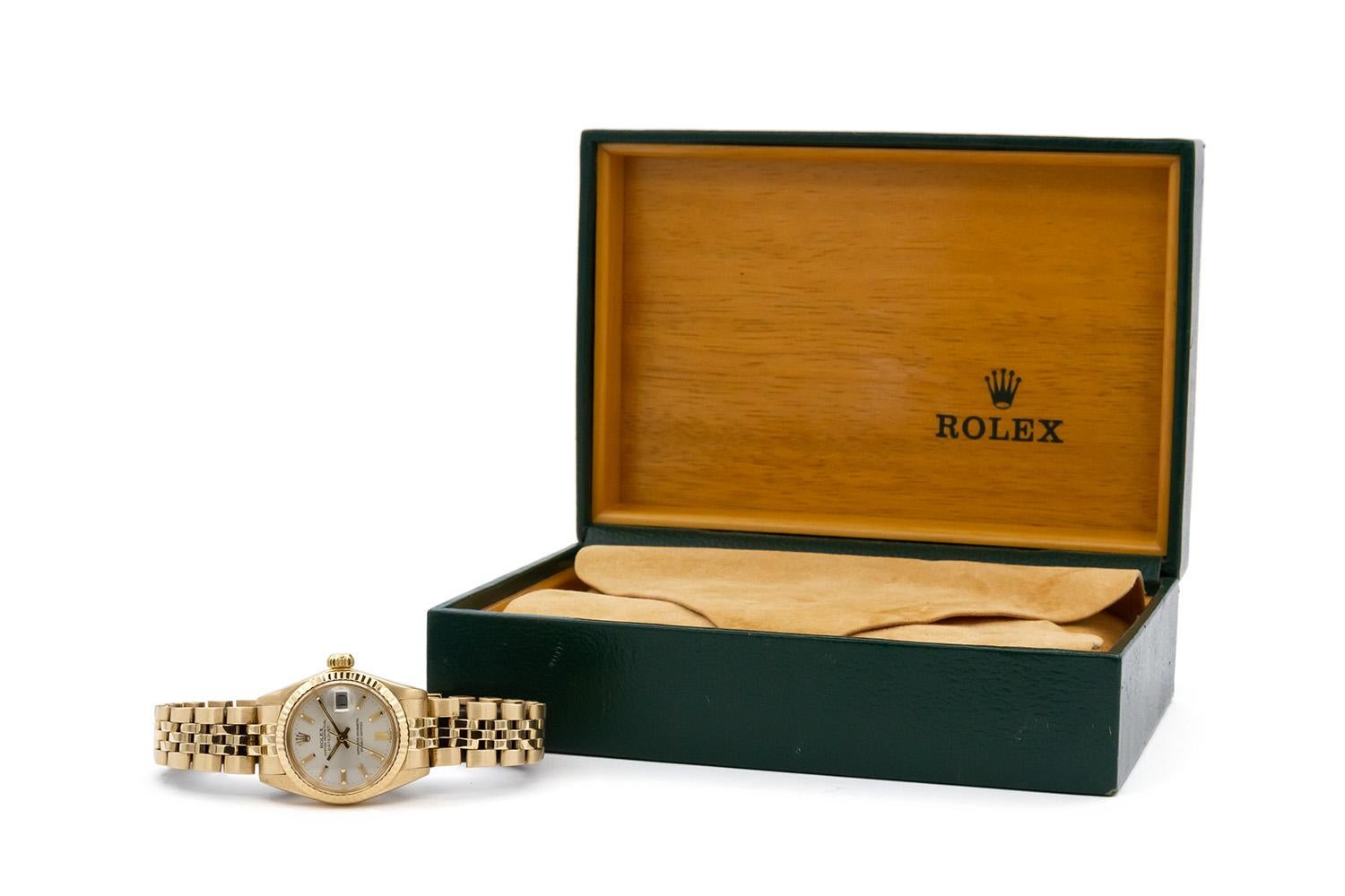 Rare 1979 Rolex Ladies Datejust Solid 18k Yellow Gold 6917 3