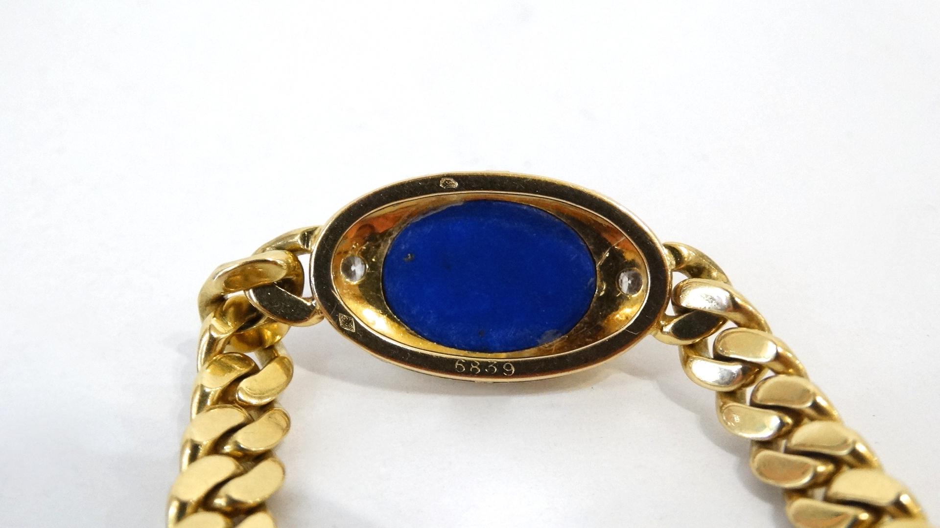  Bulgari 18K Gold & Lapis Lazuli Collar Necklace  2