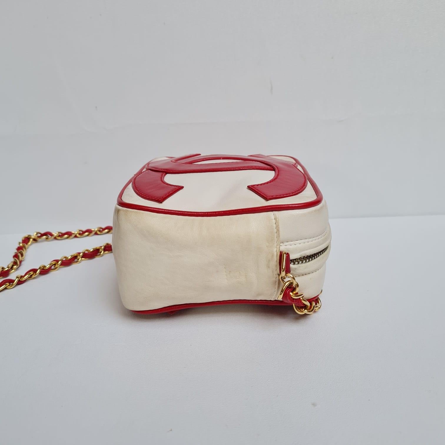 Rare 1980s Chanel Mini Camera Bag with Tassel For Sale 2