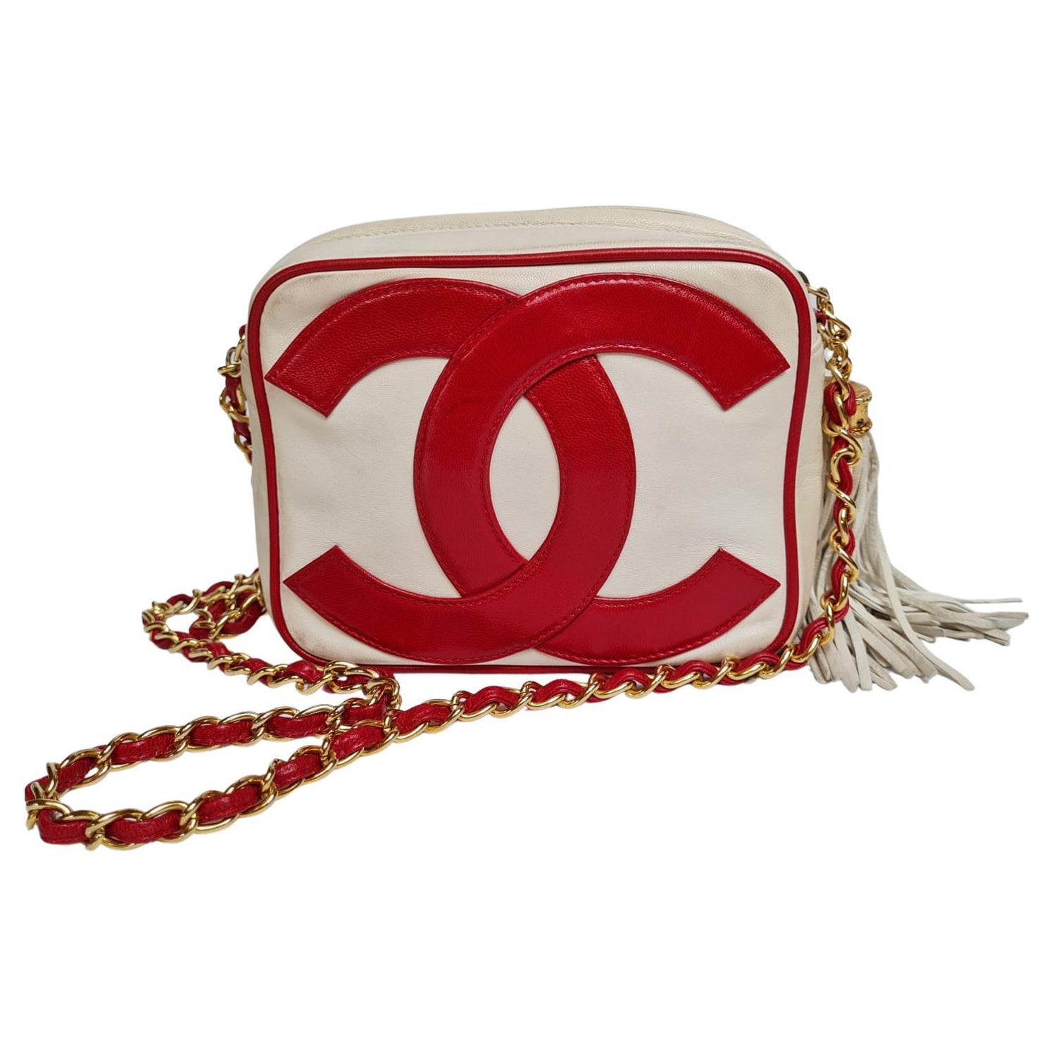 1980s Chanel Red Quilted Lambskin Vintage Camera Bag at 1stDibs