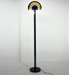 Rare 1980's Italian AV Mazzega Floor Lamp, Labelled, with Monogram