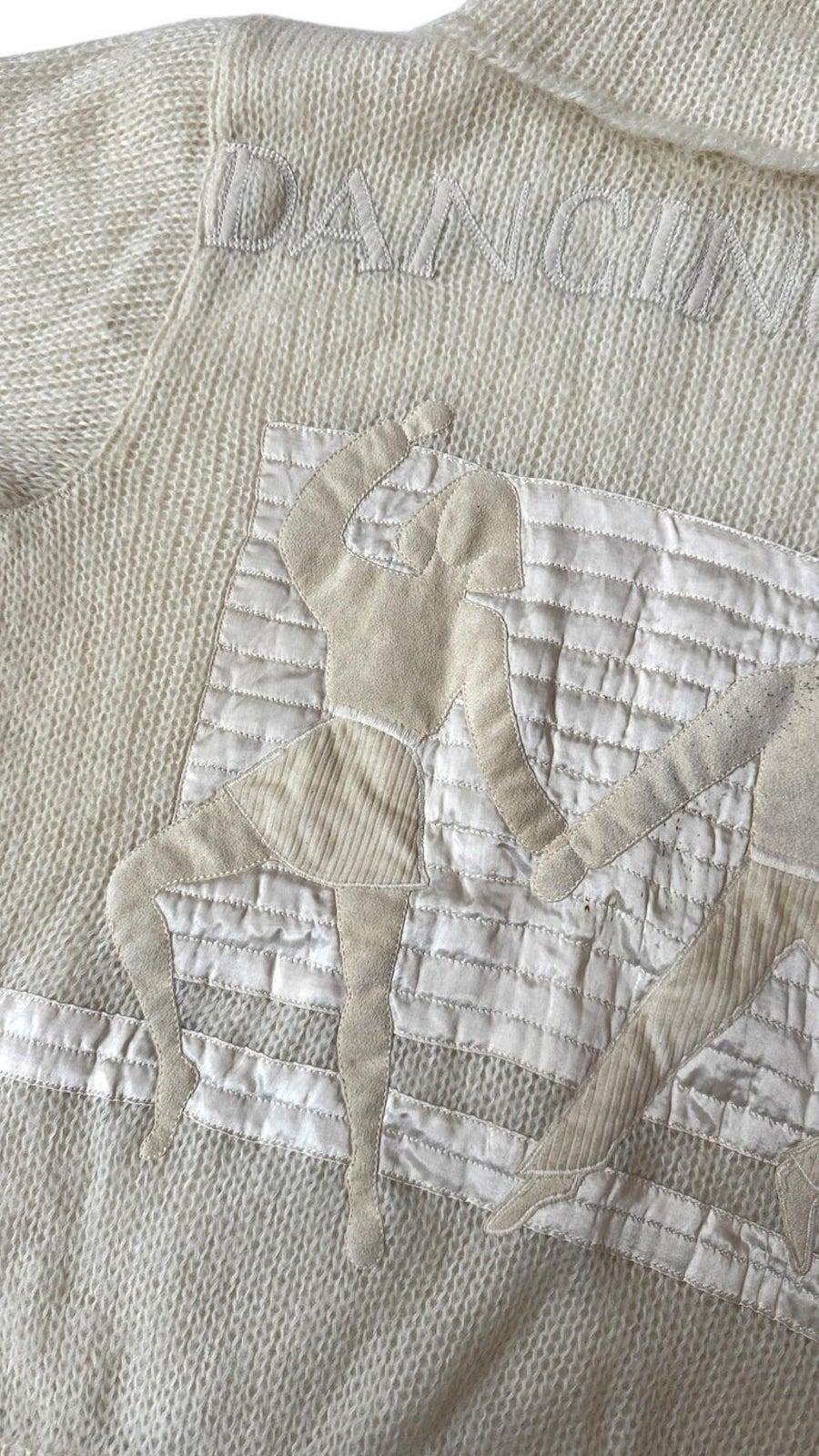 Seltene 1980er J.C. de Castelbajac für ICEBERG 'Dancing N.Y.' Mohair-Wollpullover im Angebot 7