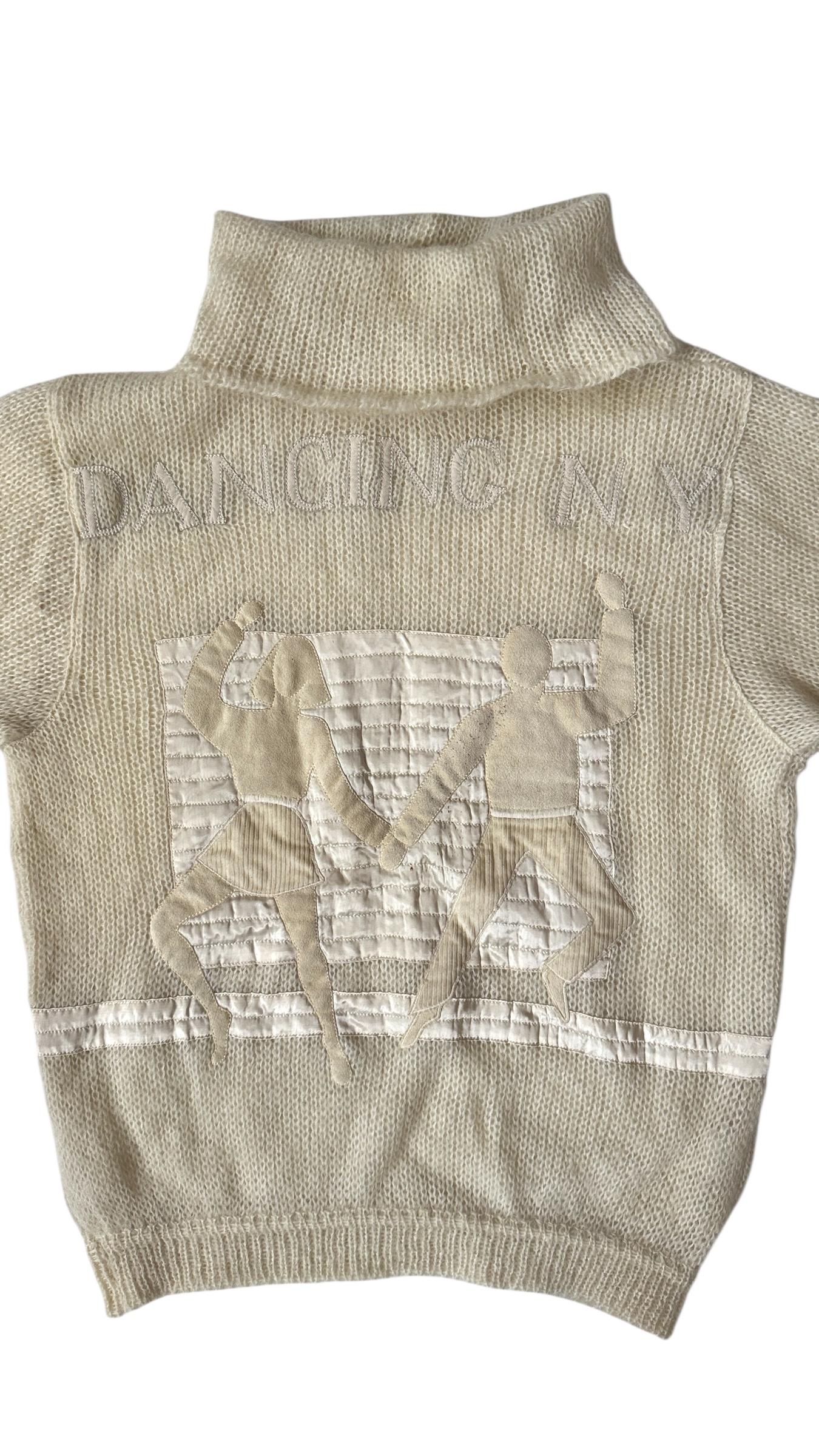 Rare 1980s J.C. de Castelbajac for ICEBERG “Dancing N.Y.” Mohair Wool Sweater in vendita 8