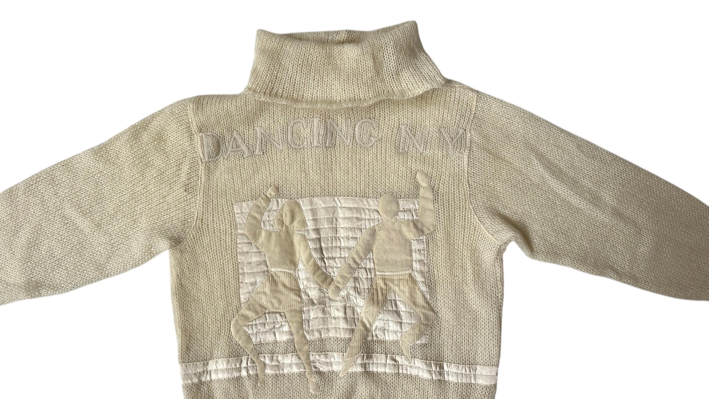 Rare 1980s J.C. de Castelbajac for ICEBERG “Dancing N.Y.” Mohair Wool Sweater in vendita 9