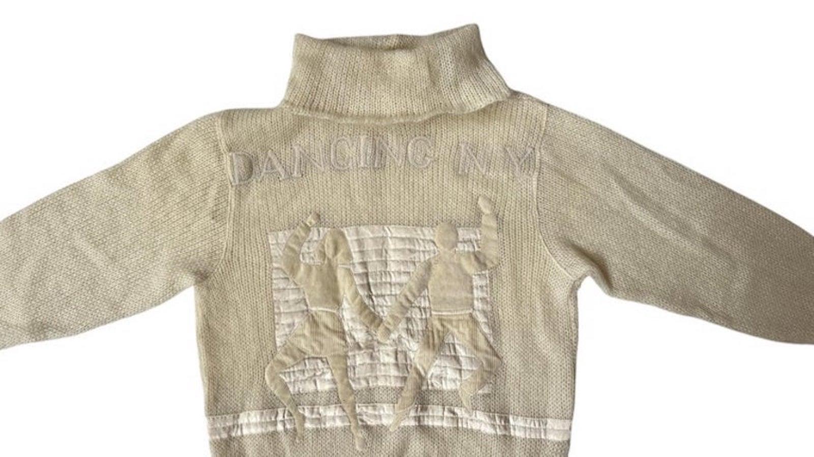 Seltene 1980er J.C. de Castelbajac für ICEBERG 'Dancing N.Y.' Mohair-Wollpullover im Angebot 9