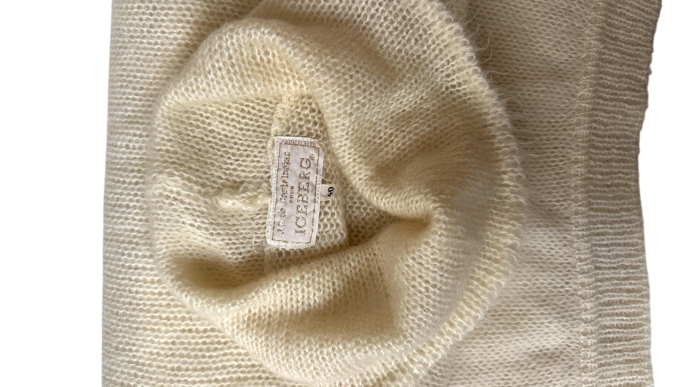 Rare 1980s J.C. de Castelbajac for ICEBERG “Dancing N.Y.” Mohair Wool Sweater in vendita 4
