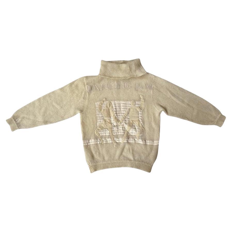 Rare 1980s J.C. de Castelbajac for ICEBERG “Dancing N.Y.” Mohair Wool Sweater