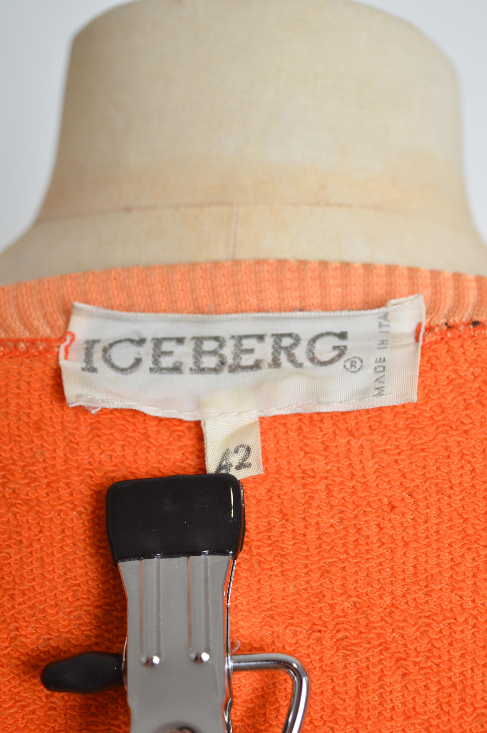 Seltener 1980er Jean Charles de Castelbajac ICEBERG signiert 2 von 125 orangefarbenem Pullover, signiert im Angebot 6