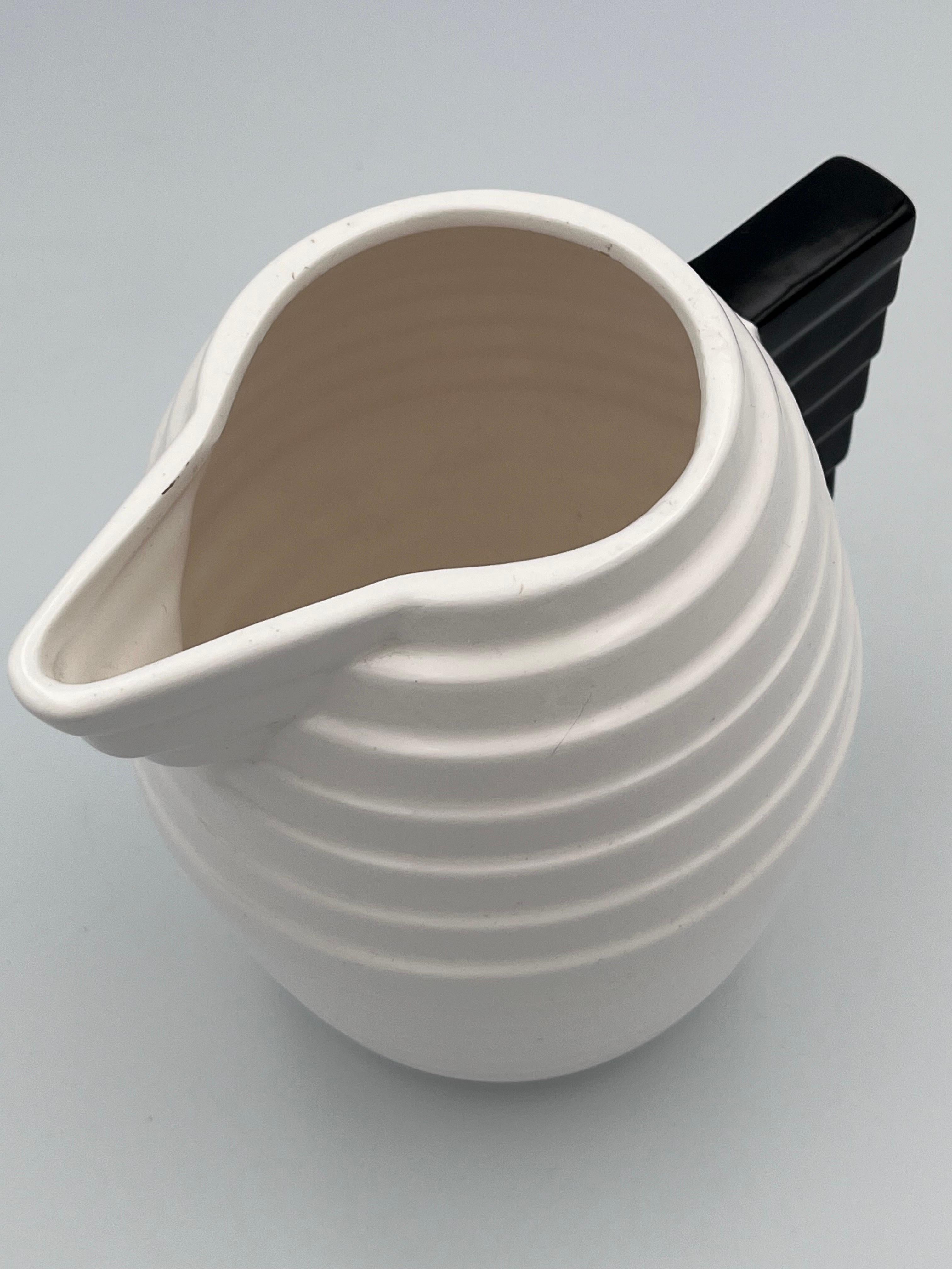 Rare 1980's Memphis Art Deco Style Geometric Stepped Pitcher For Sale 7