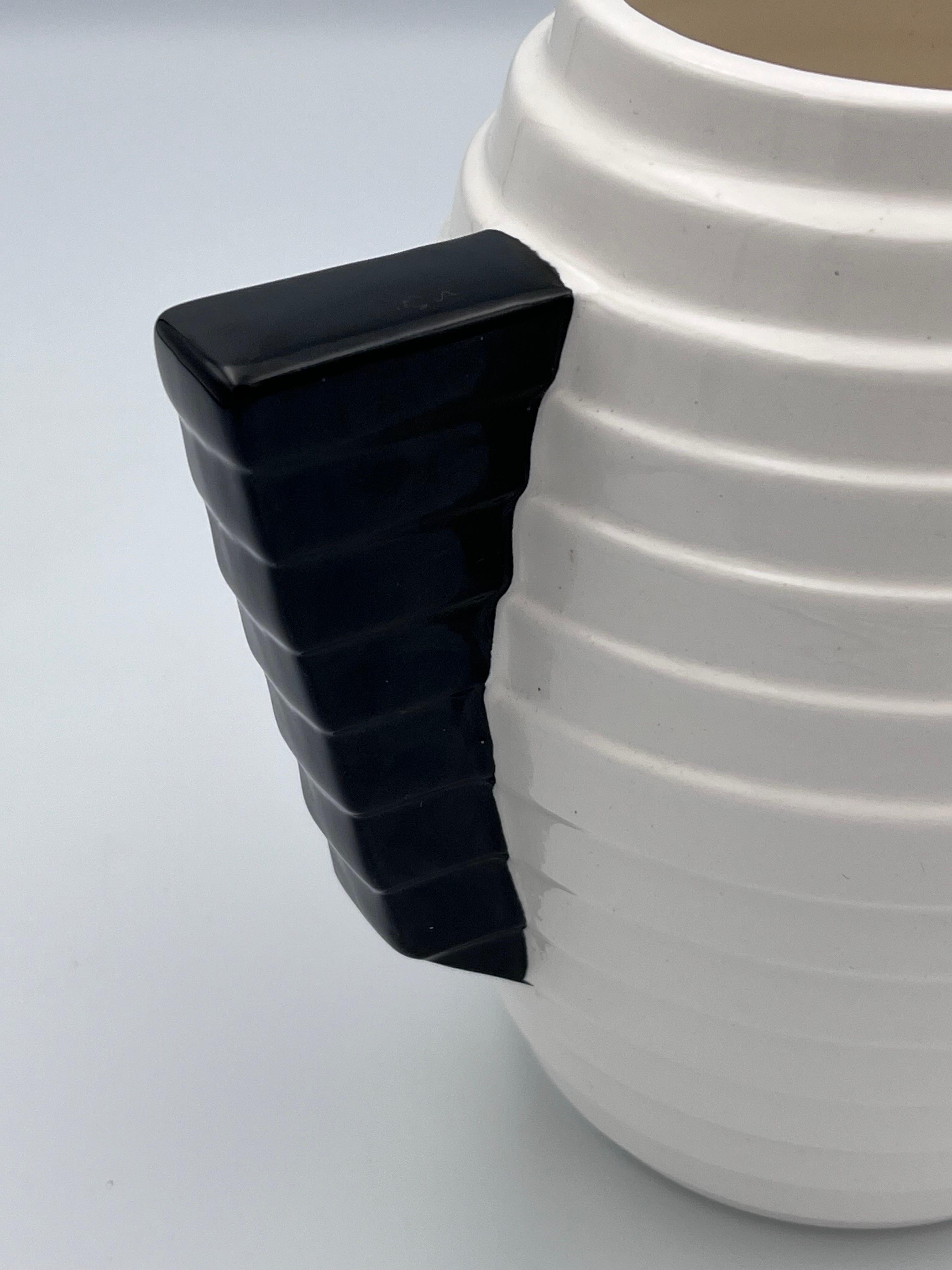 Rare 1980's Memphis Art Deco Style Geometric Stepped Pitcher For Sale 8