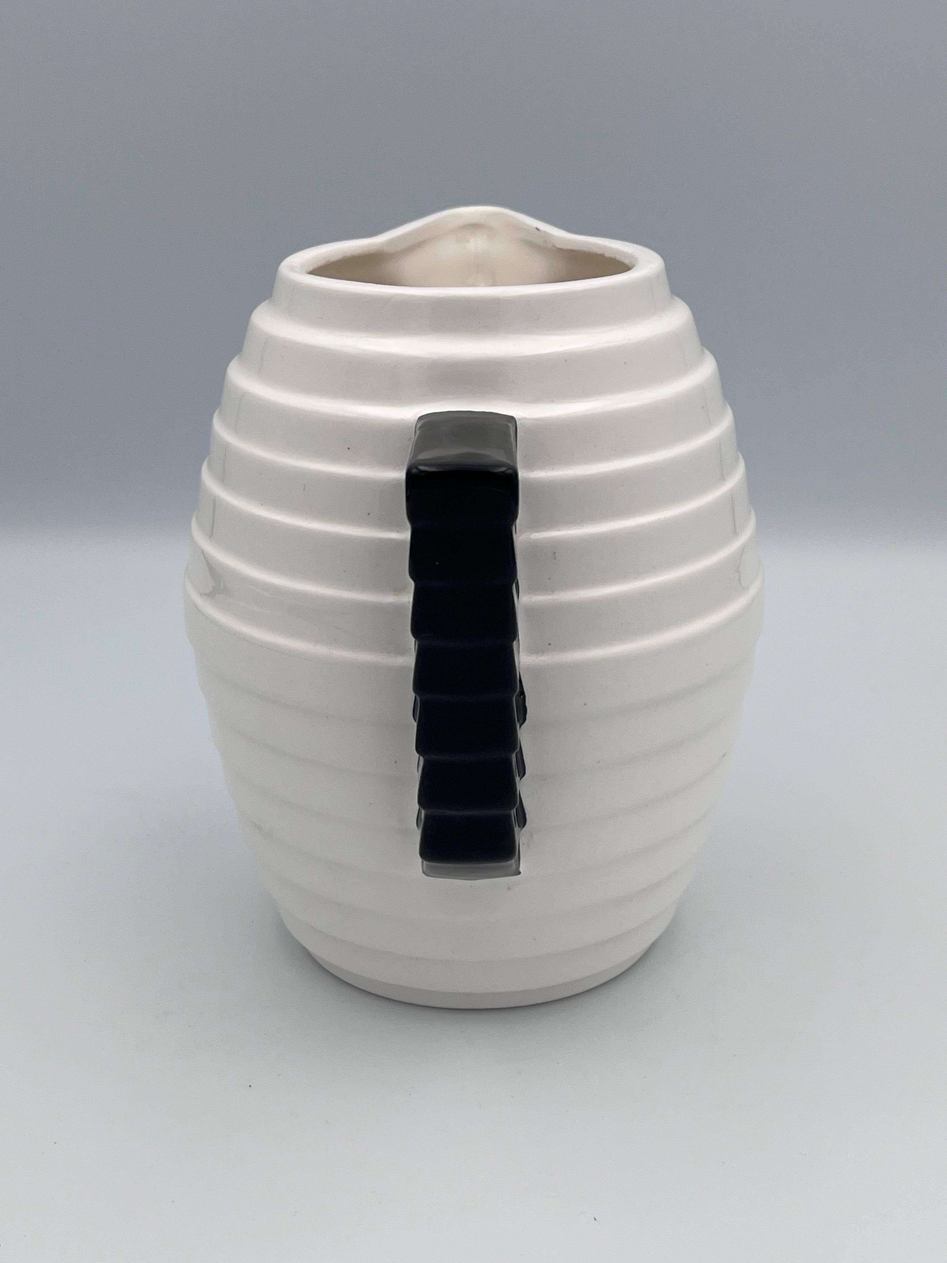 Rare 1980's Memphis Art Deco Style Geometric Stepped Pitcher For Sale 1