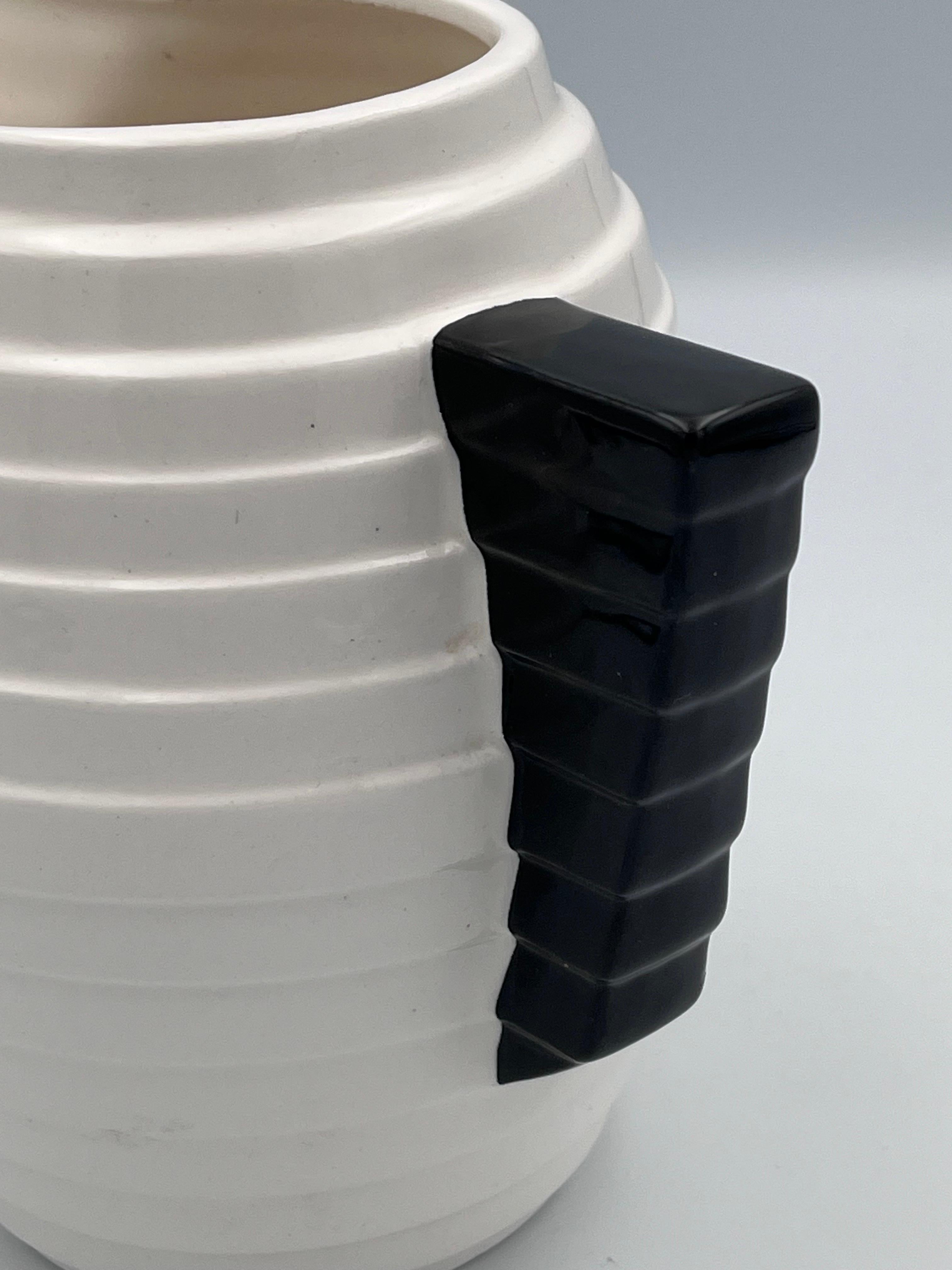 Rare 1980's Memphis Art Deco Style Geometric Stepped Pitcher For Sale 3