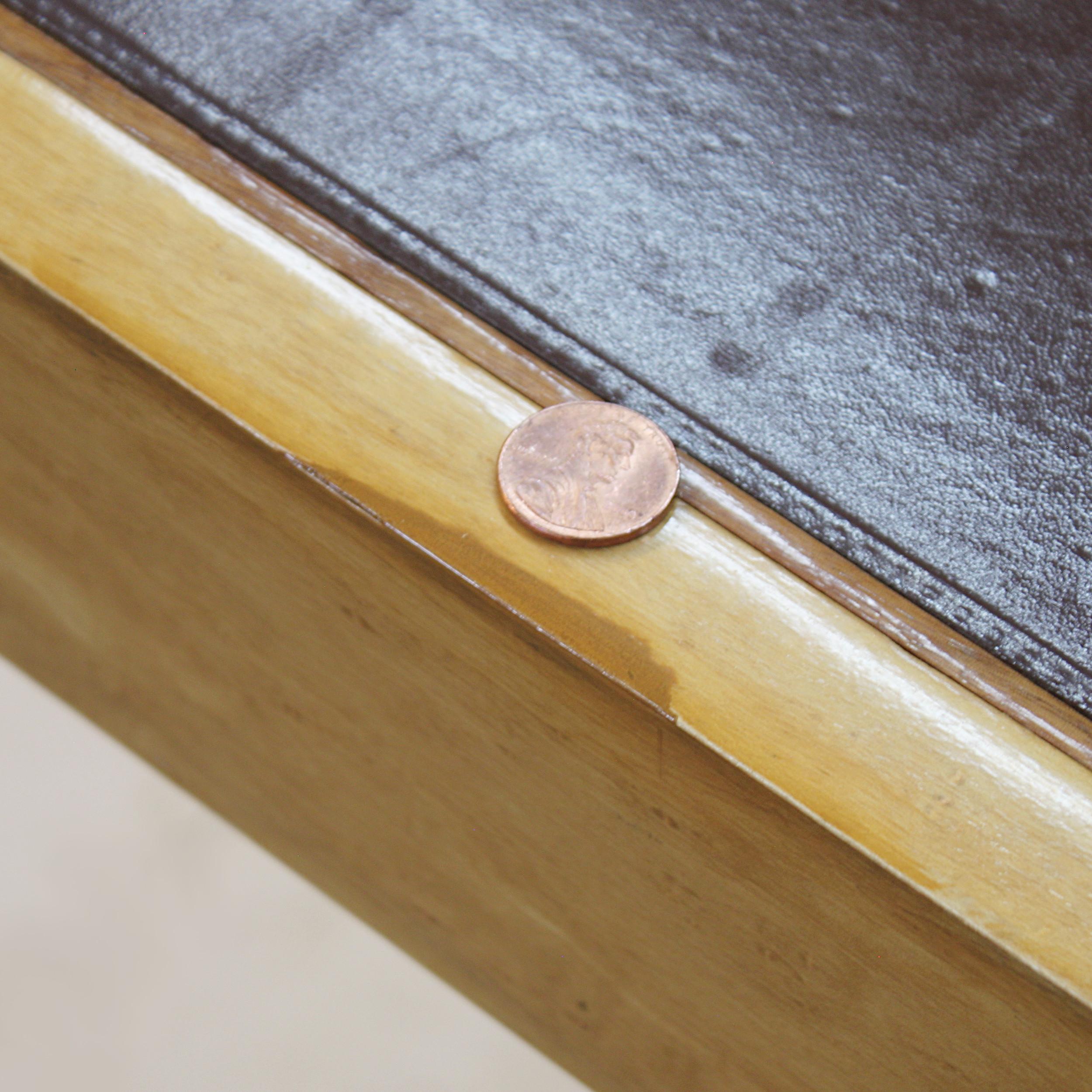 Leather Rare 1980s Mid Century Art Deco Executive Table Desk by Pierre Paulin for Baker For Sale